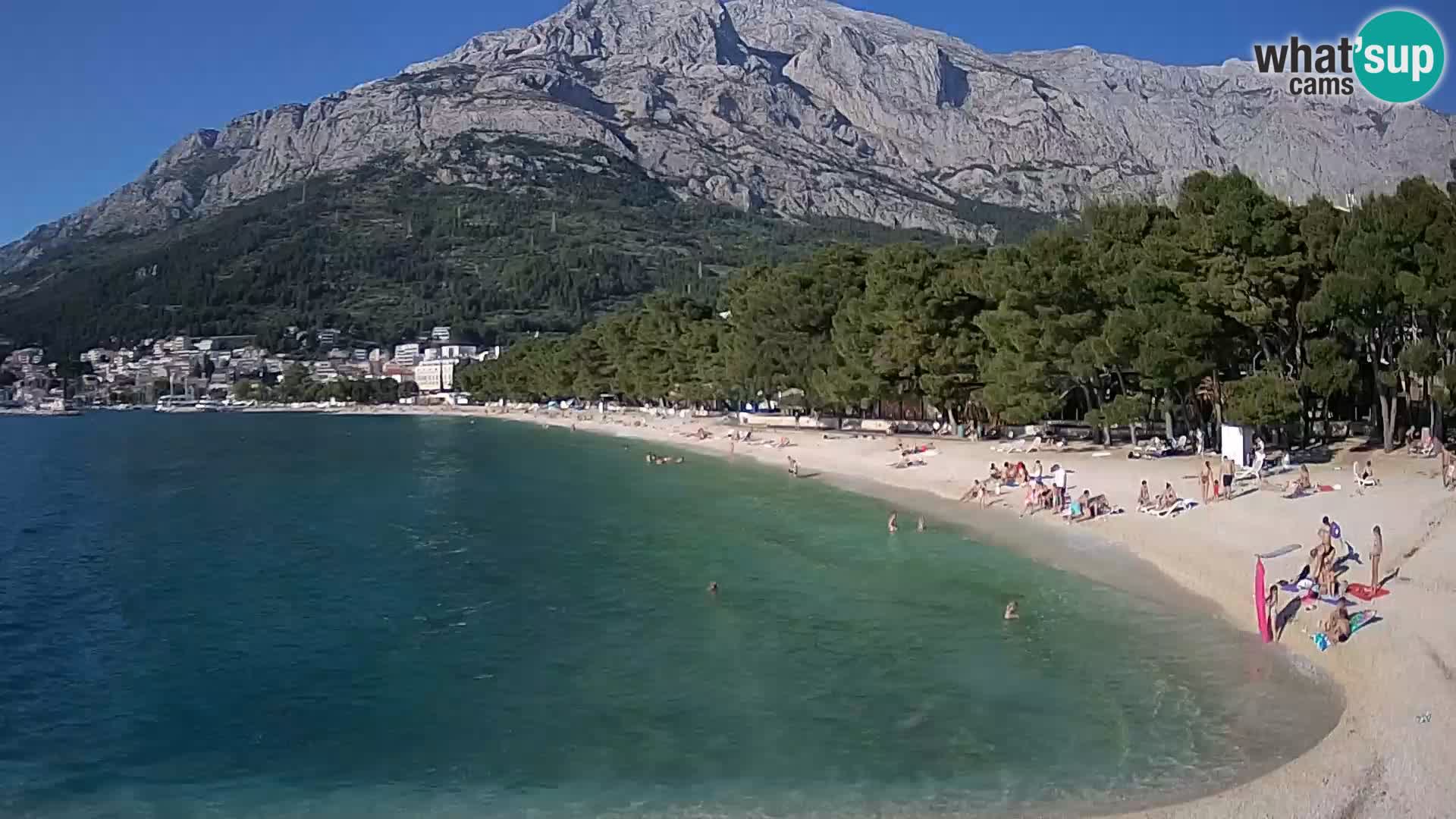 Webcam Live – Baška Voda – Borik, spiaggia Nikolina