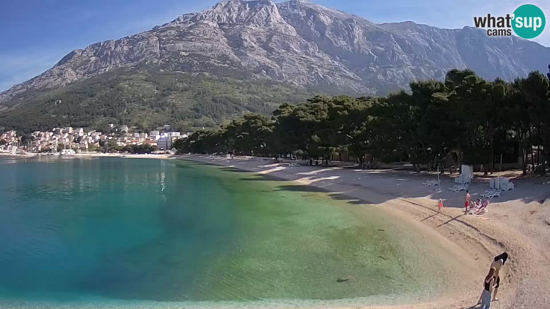 Webcam Live – Baška Voda – Borik, spiaggia Nikolina
