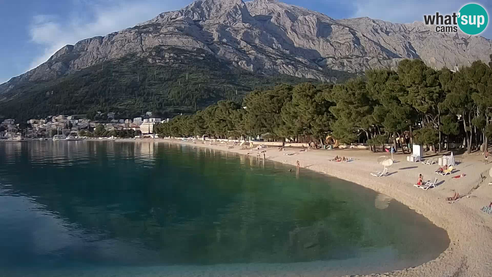 Webcam Live – Baška Voda – Borik, spiaggia Nikolina