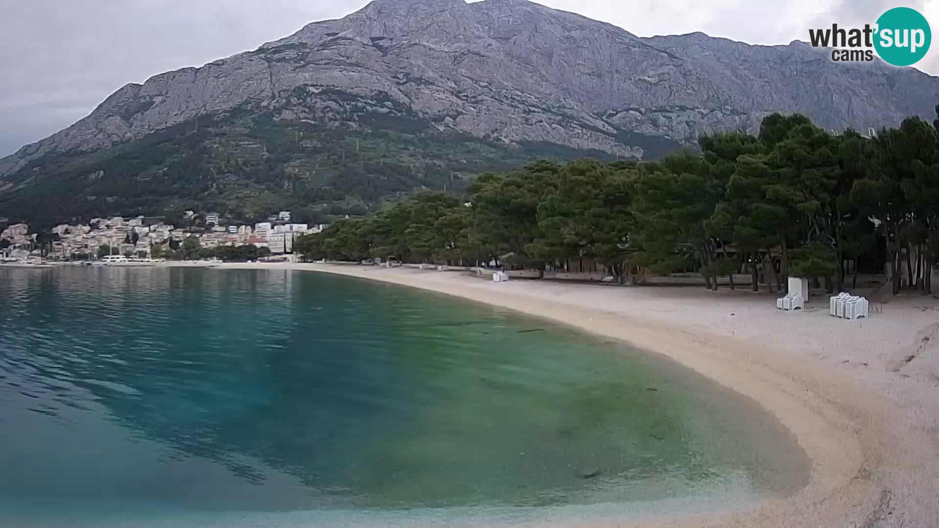 Webcam Baška Voda – Borik, plage Nikolina