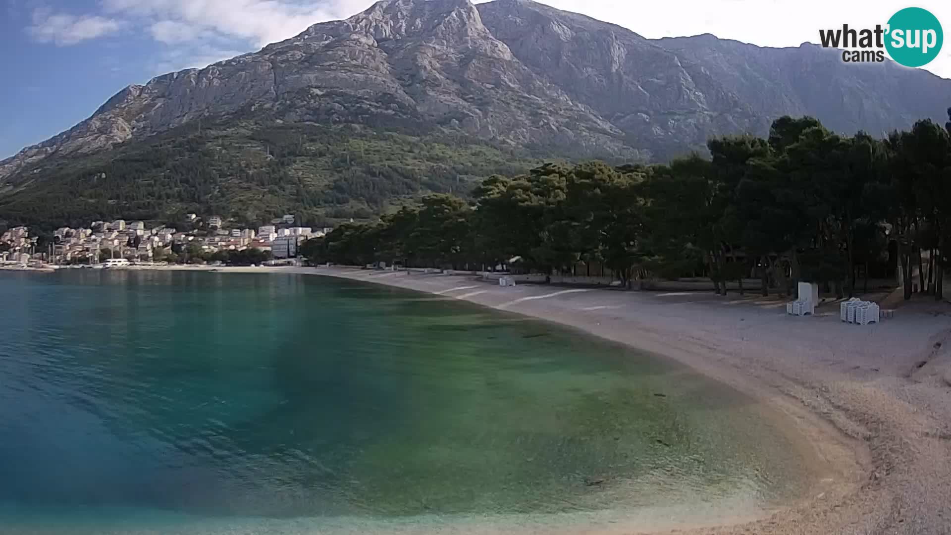 Webcam Live – Baška Voda – Borik, spiaggia Nikolina