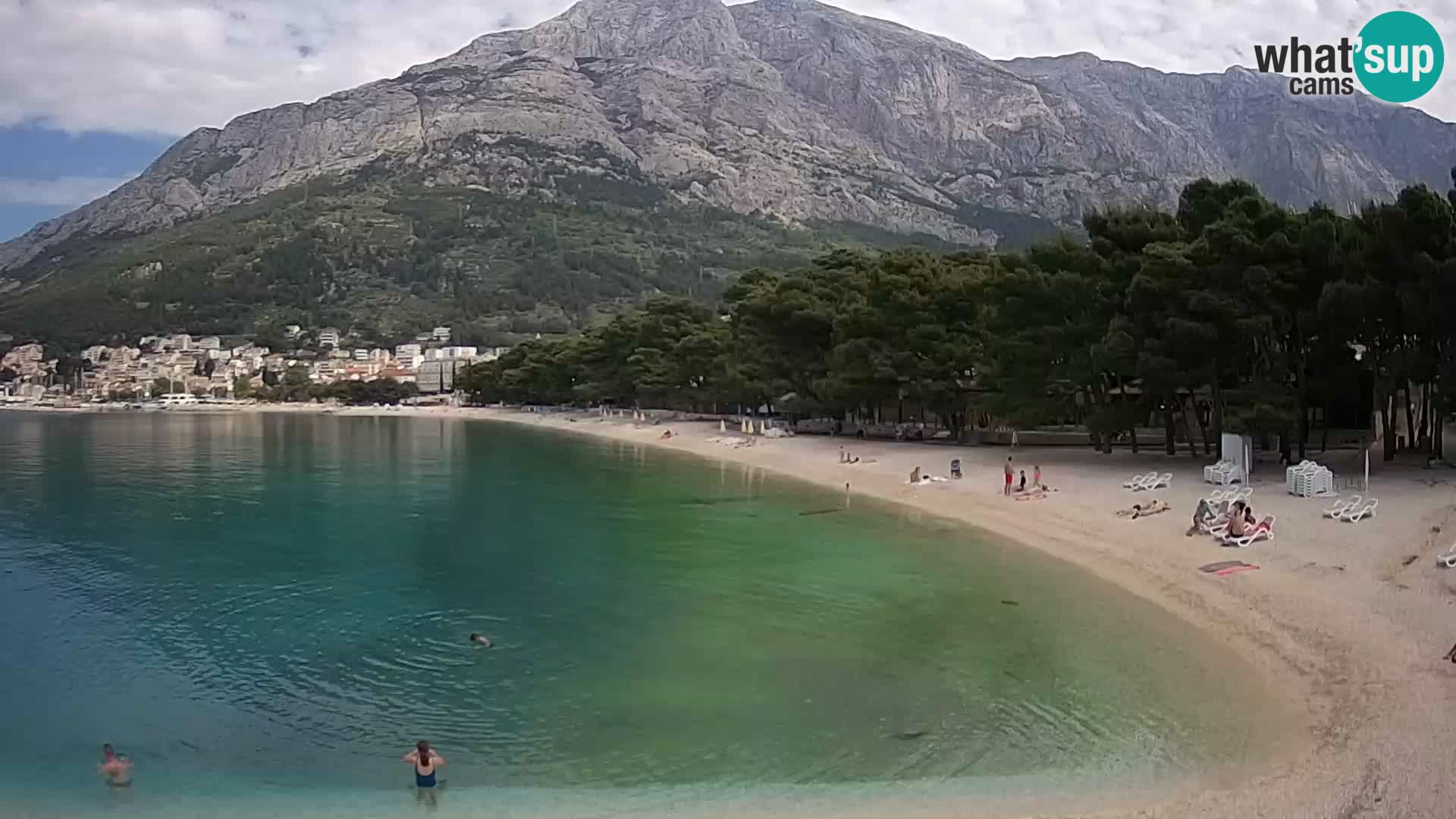 Webcam Live – Baška Voda – Borik, spiaggia Nikolina