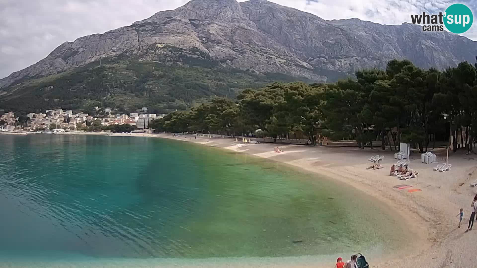 Webcam Live – Baška Voda – Borik, spiaggia Nikolina