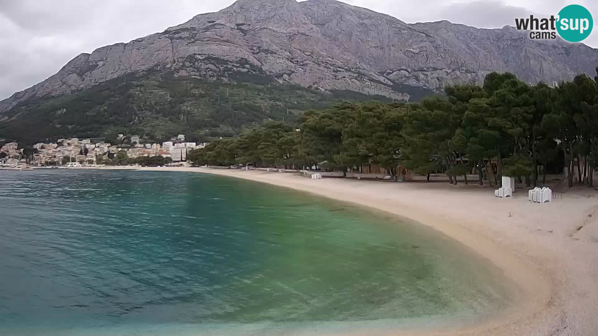 Webcam Baška Voda – Borik, plage Nikolina