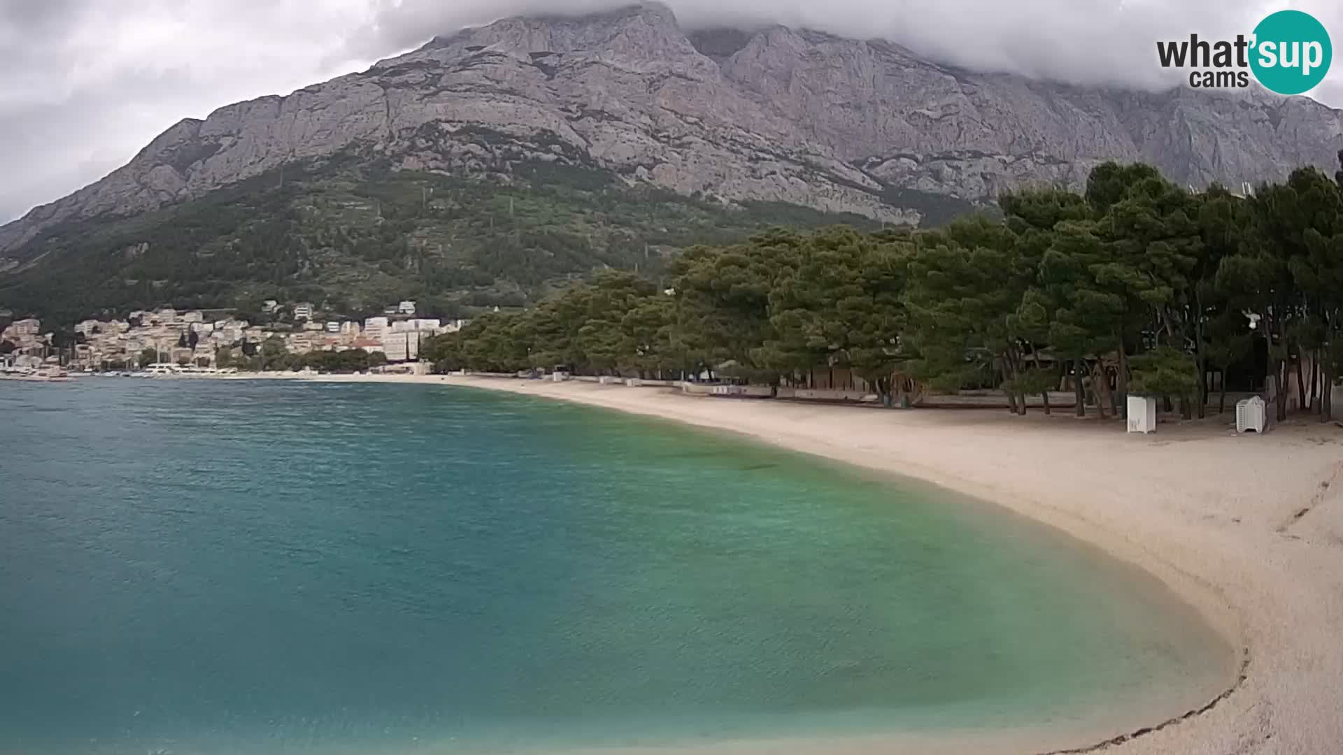 Webcam Live – Baška Voda – Borik, spiaggia Nikolina