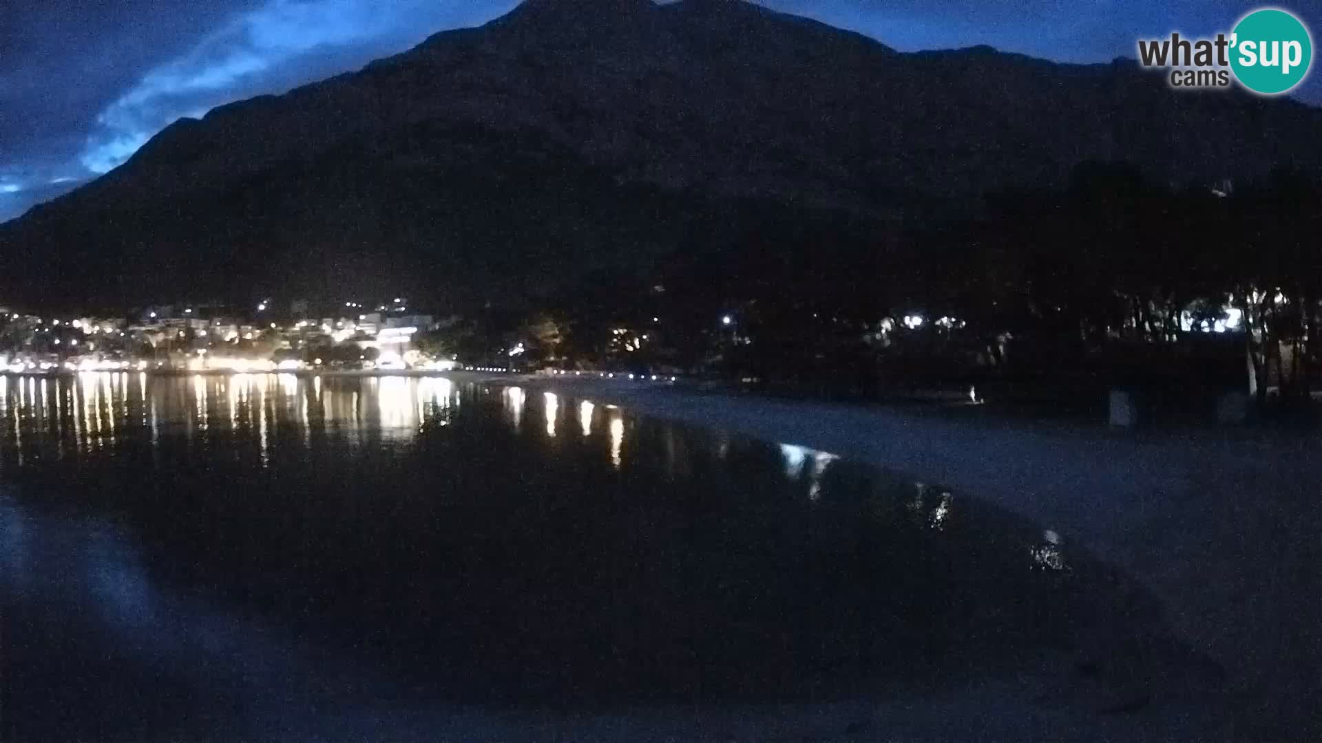 Web kamera – Baška Voda – Borik, pogled na plažu Nikolina