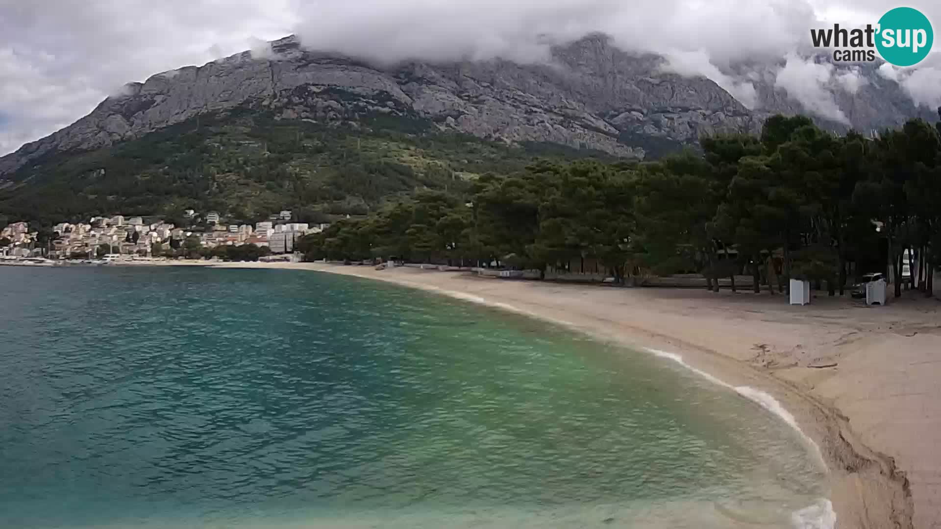 Webcam Live – Baška Voda – Borik, spiaggia Nikolina