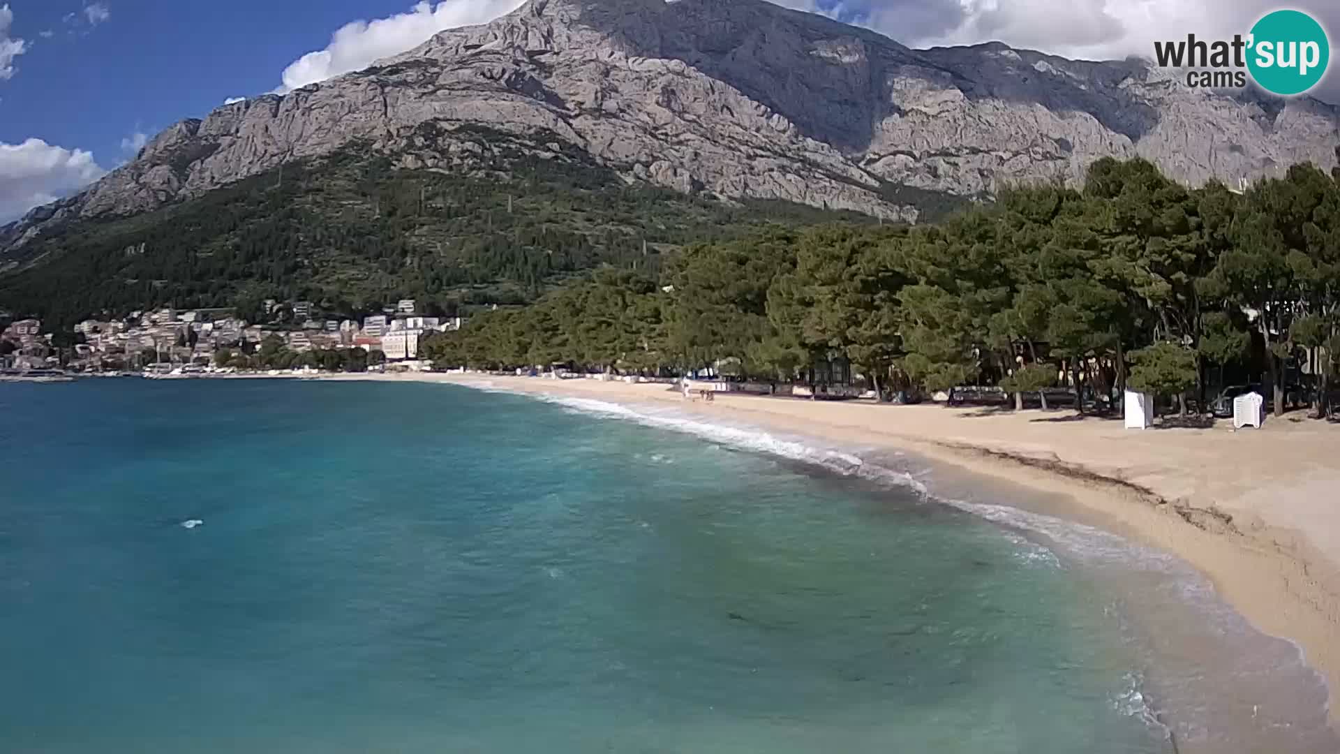 Webcam Basca Voda –  Borik, playa Nikolina