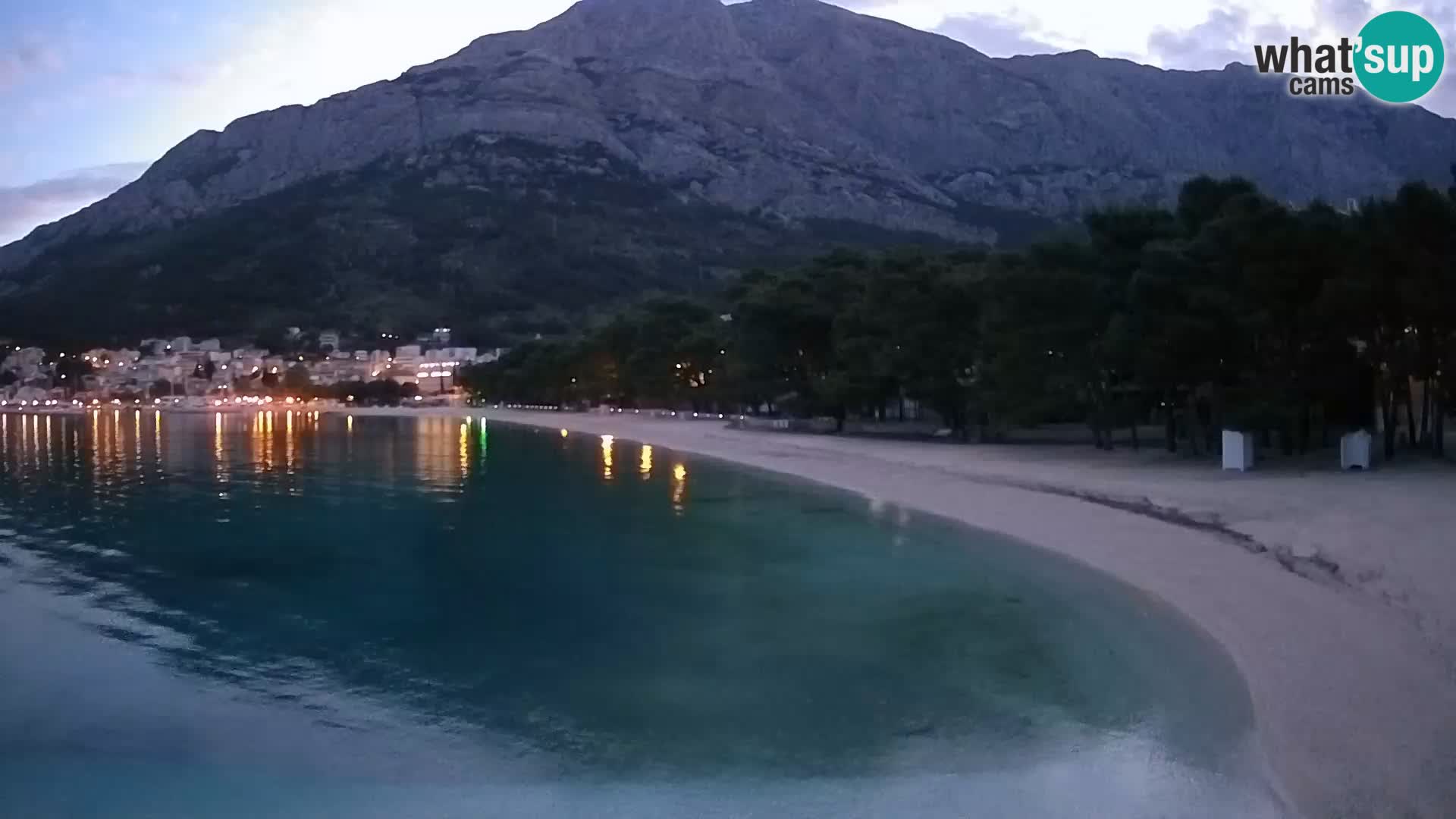 Webcam Live – Baška Voda – Borik, spiaggia Nikolina