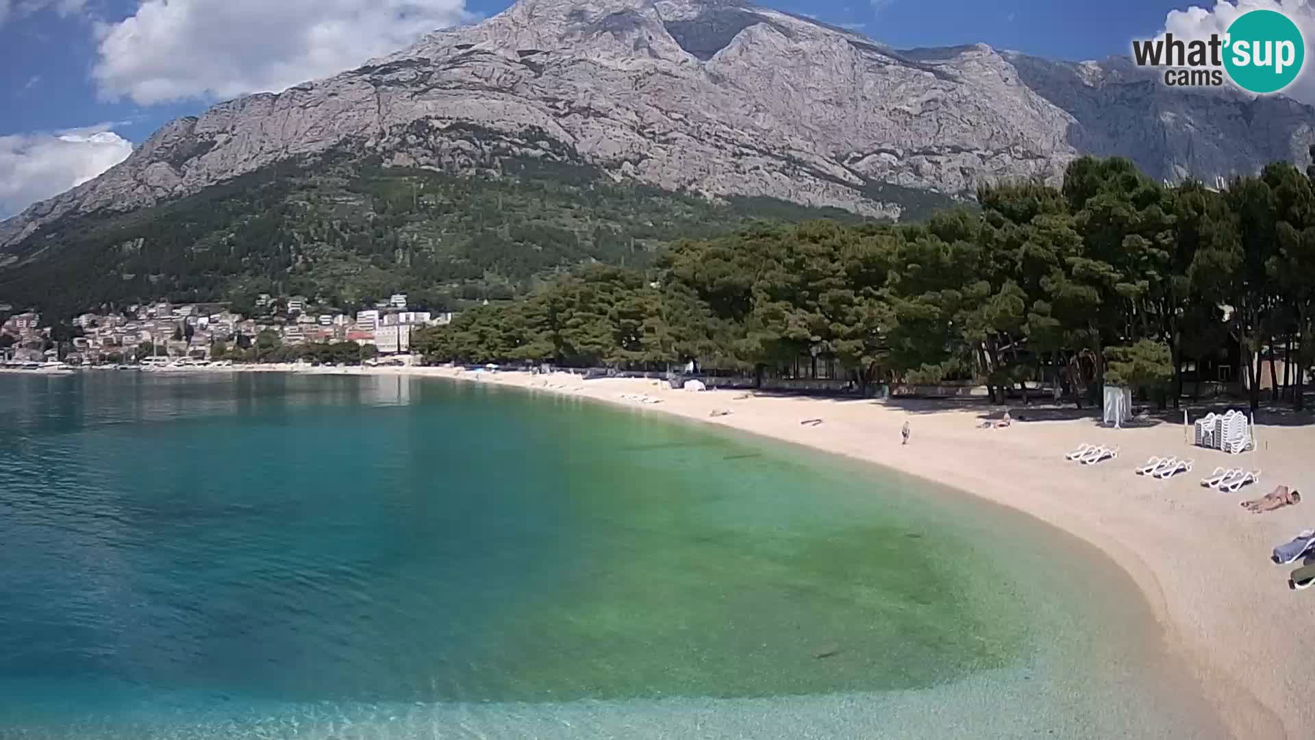 Webcam Live – Baška Voda – Borik, spiaggia Nikolina