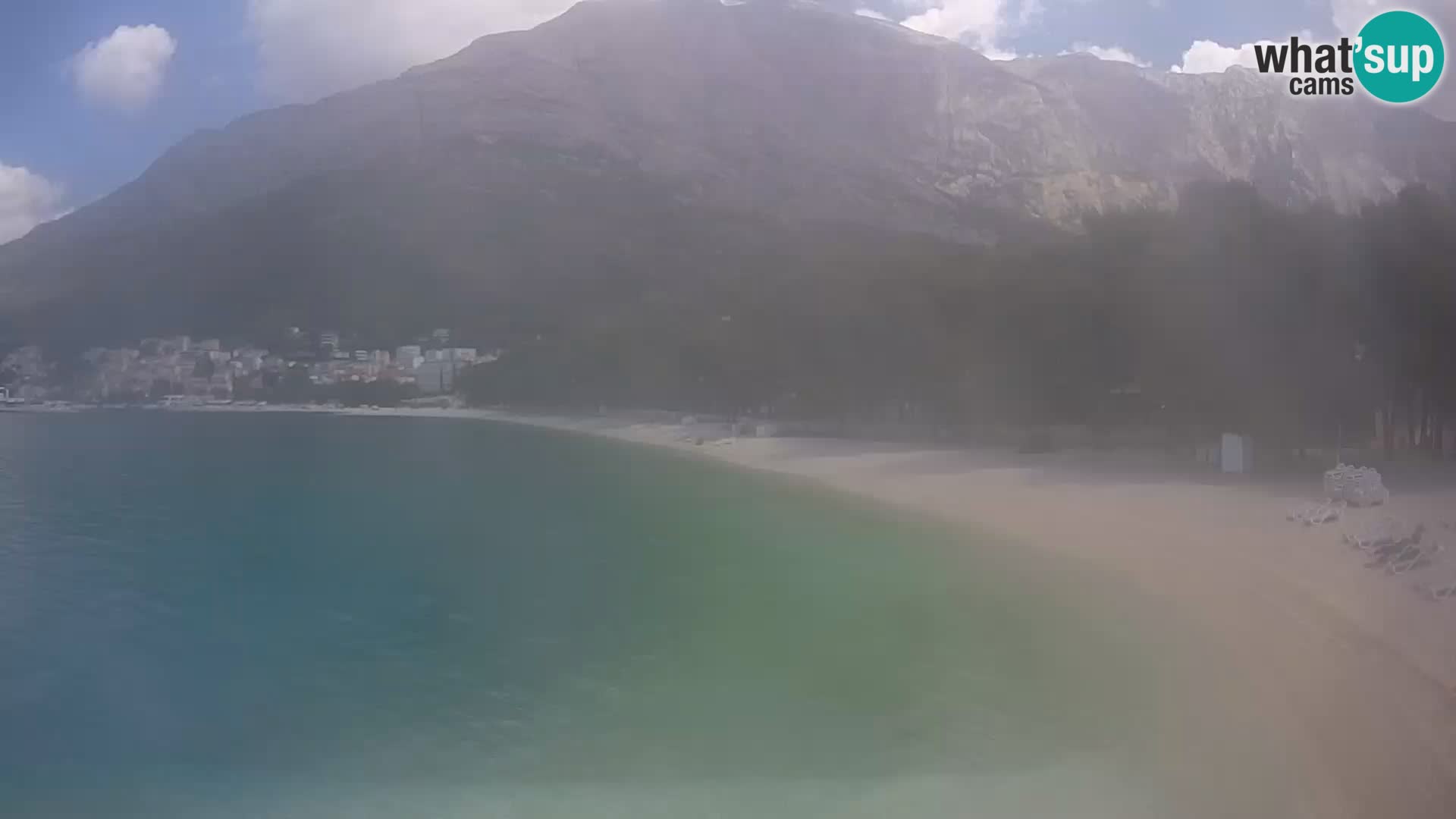 Webcam Live – Baška Voda – Borik, spiaggia Nikolina