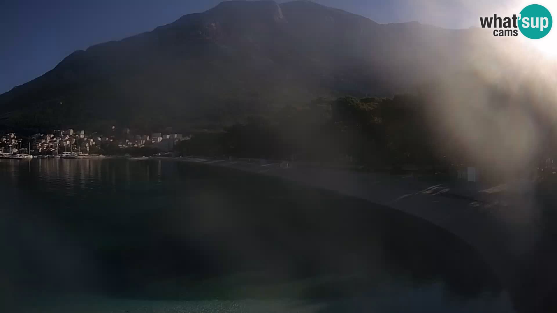 Spletna kamera – Baška Voda – Borik, pogled na plažo Nikolina