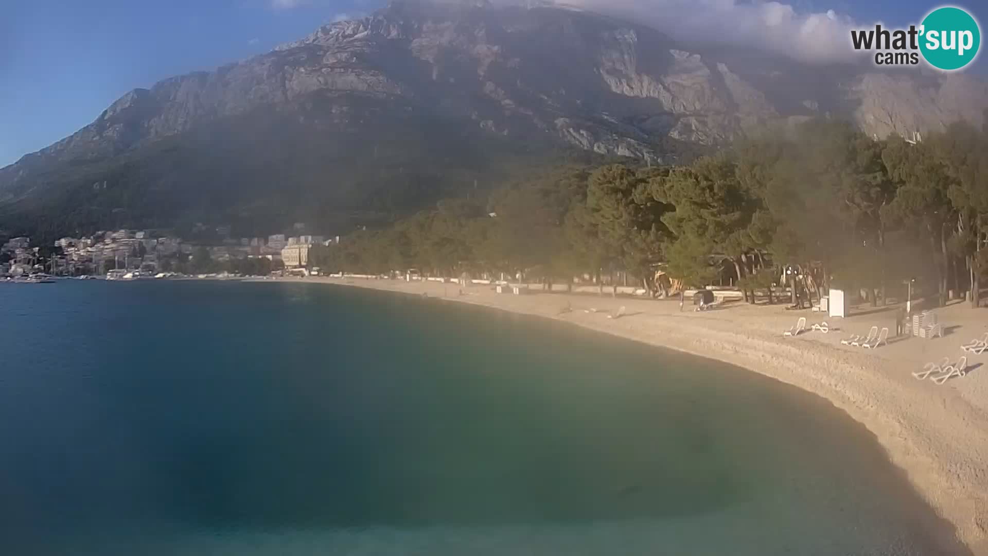 Webcam Live – Baška Voda – Borik, spiaggia Nikolina
