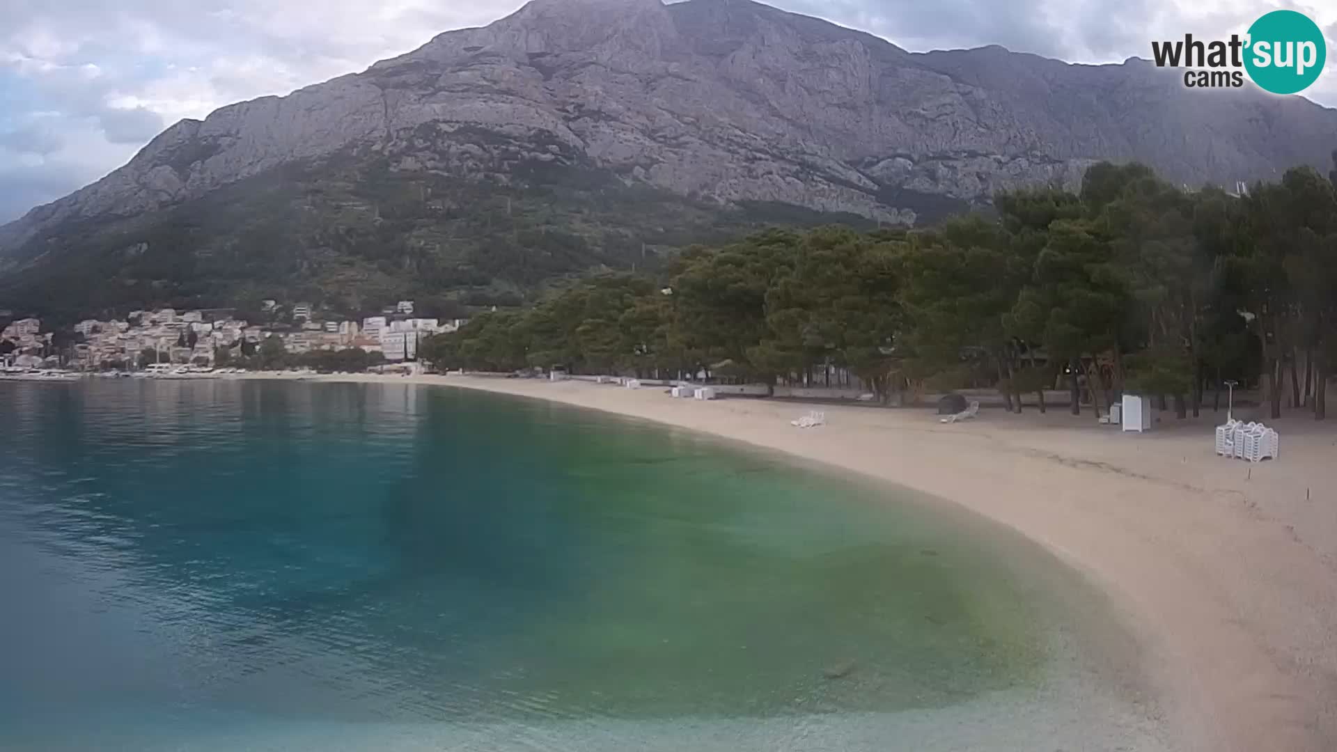 Webcam Live – Baška Voda – Borik, spiaggia Nikolina