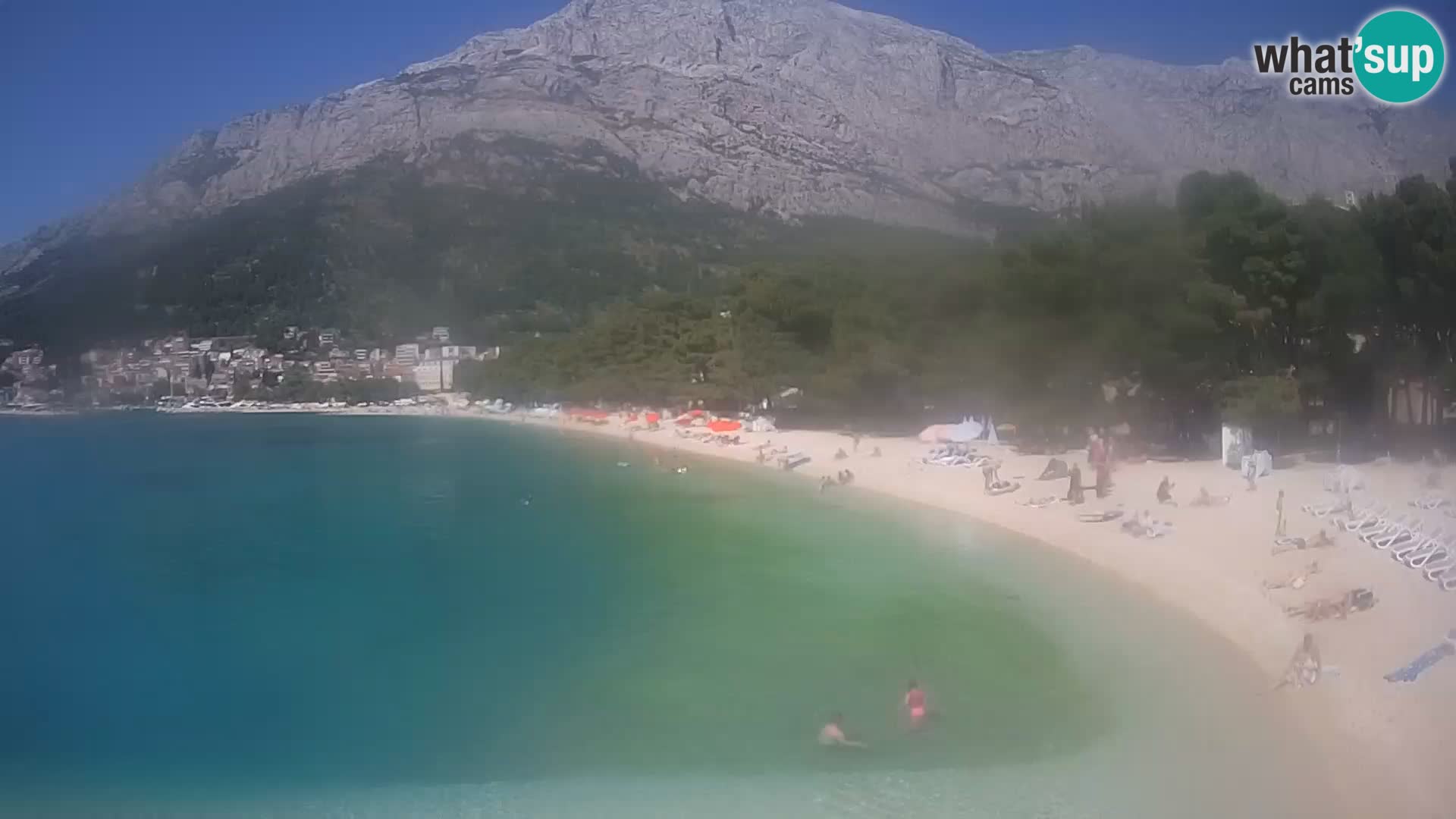 Webcam Basca Voda –  Borik, playa Nikolina