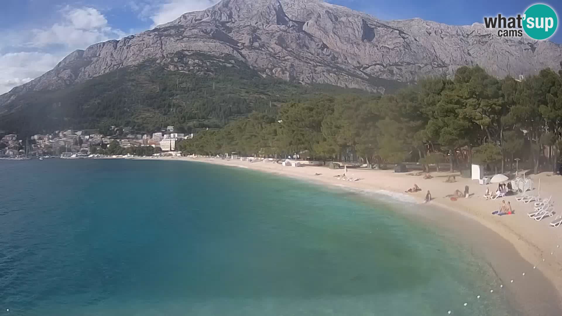 Webcam Live – Baška Voda – Borik, spiaggia Nikolina