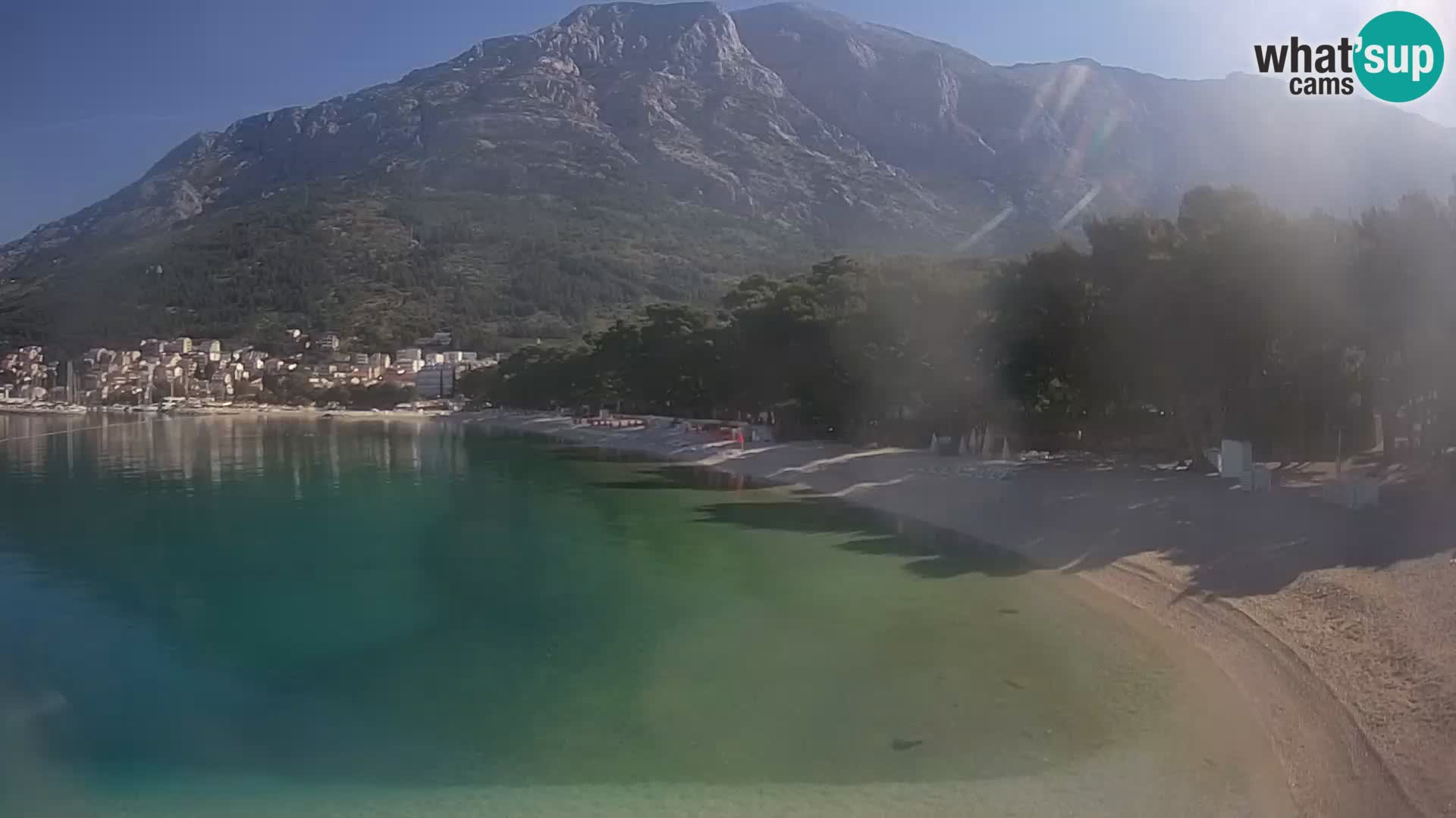 Webcam Live – Baška Voda – Borik, spiaggia Nikolina