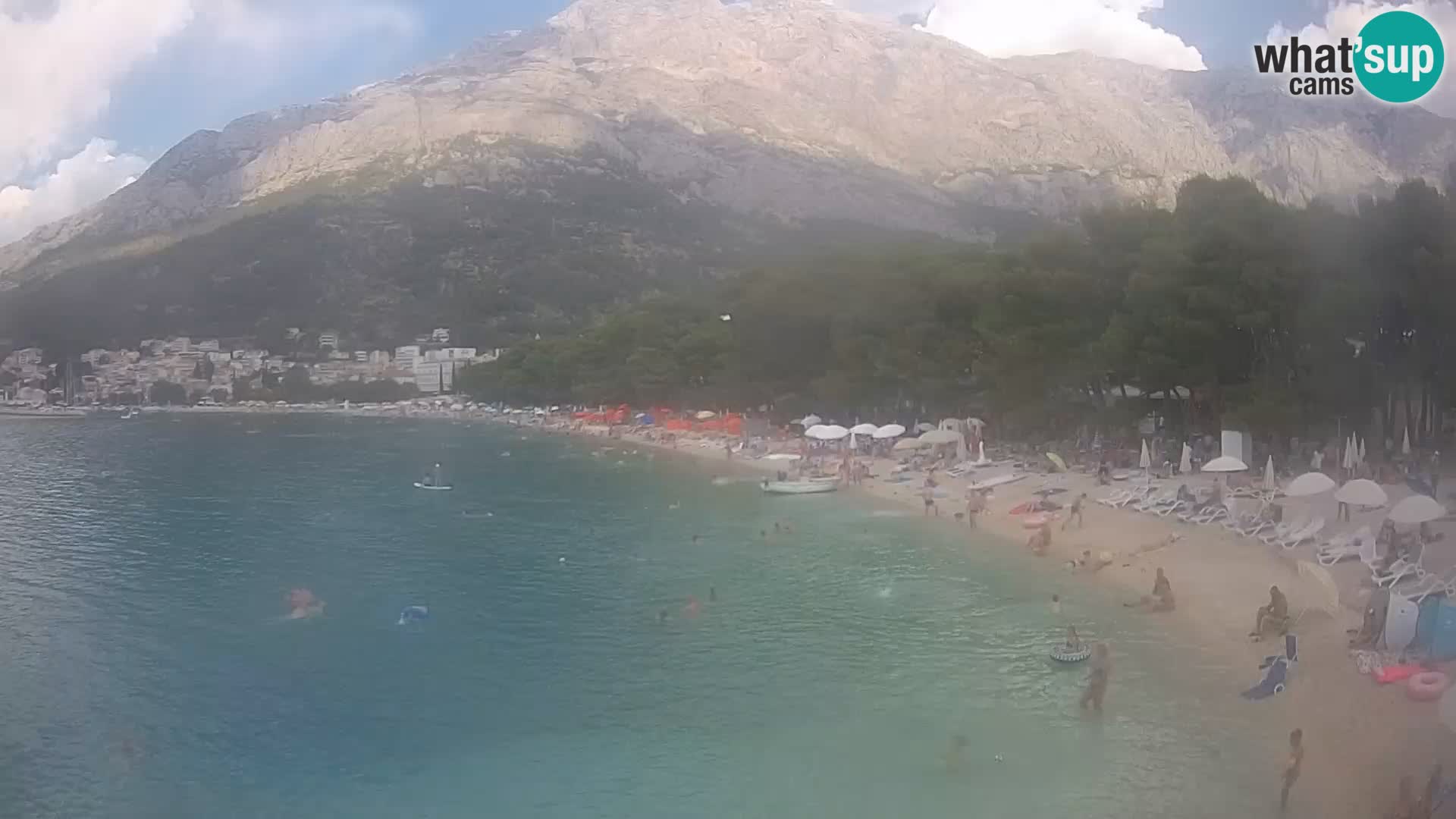 Webcam Basca Voda –  Borik, playa Nikolina