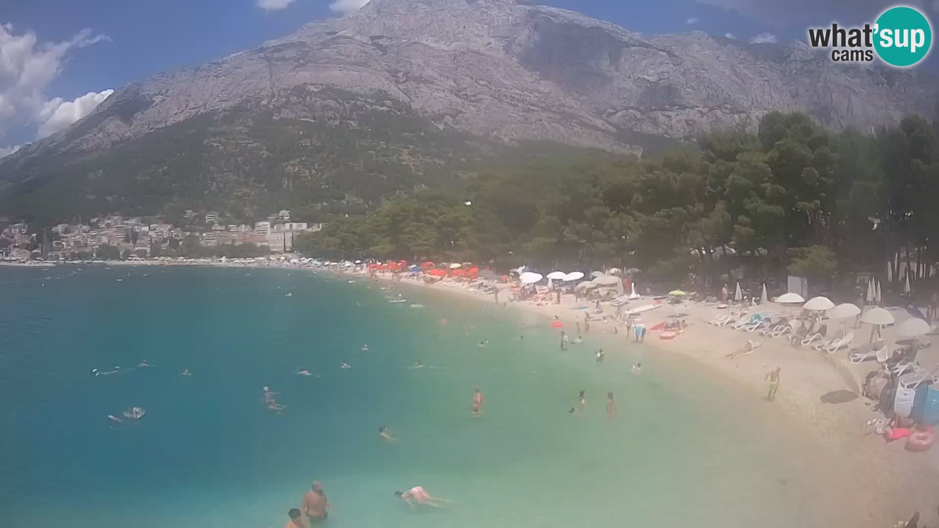 Webcam Live –  Baška Voda – Borik, Nikolina beach