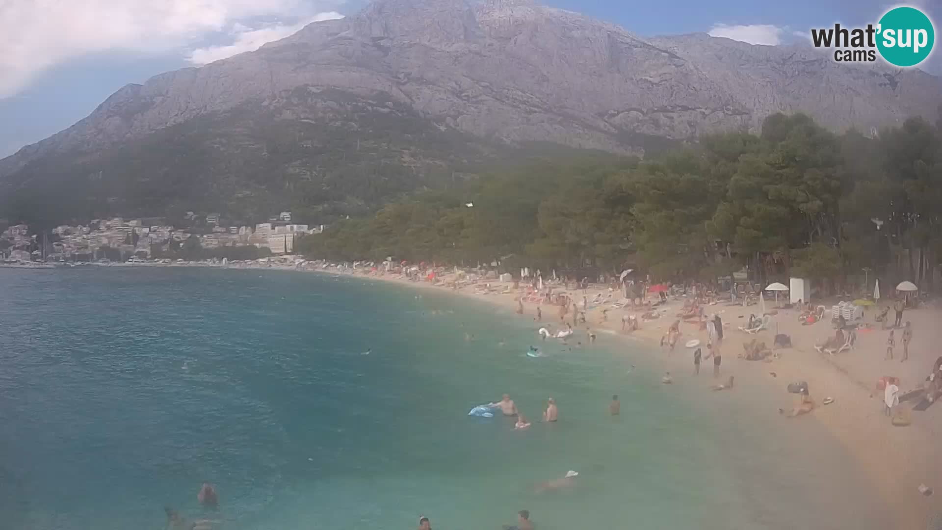 Webcam Live – Baška Voda – Borik, spiaggia Nikolina