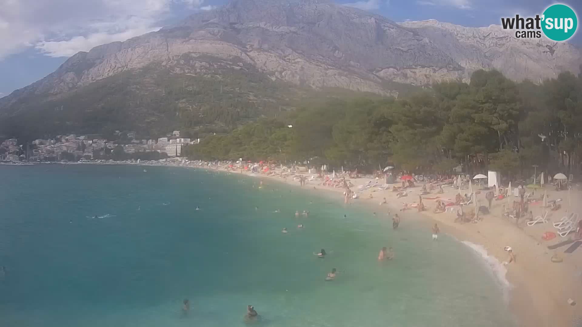 Webcam Baška Voda – Borik, plage Nikolina