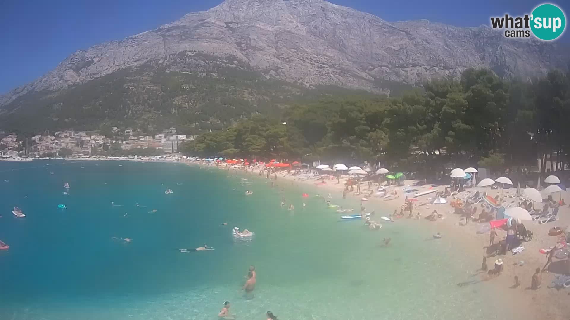 Webcam Basca Voda –  Borik, playa Nikolina