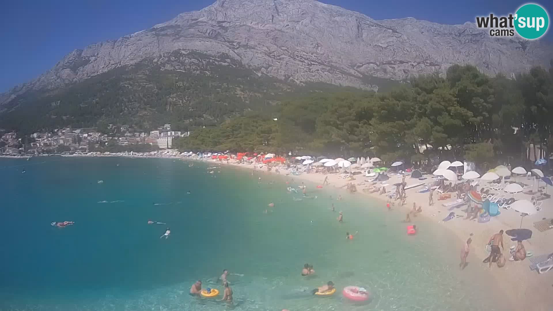 Webcam Live – Baška Voda – Borik, spiaggia Nikolina