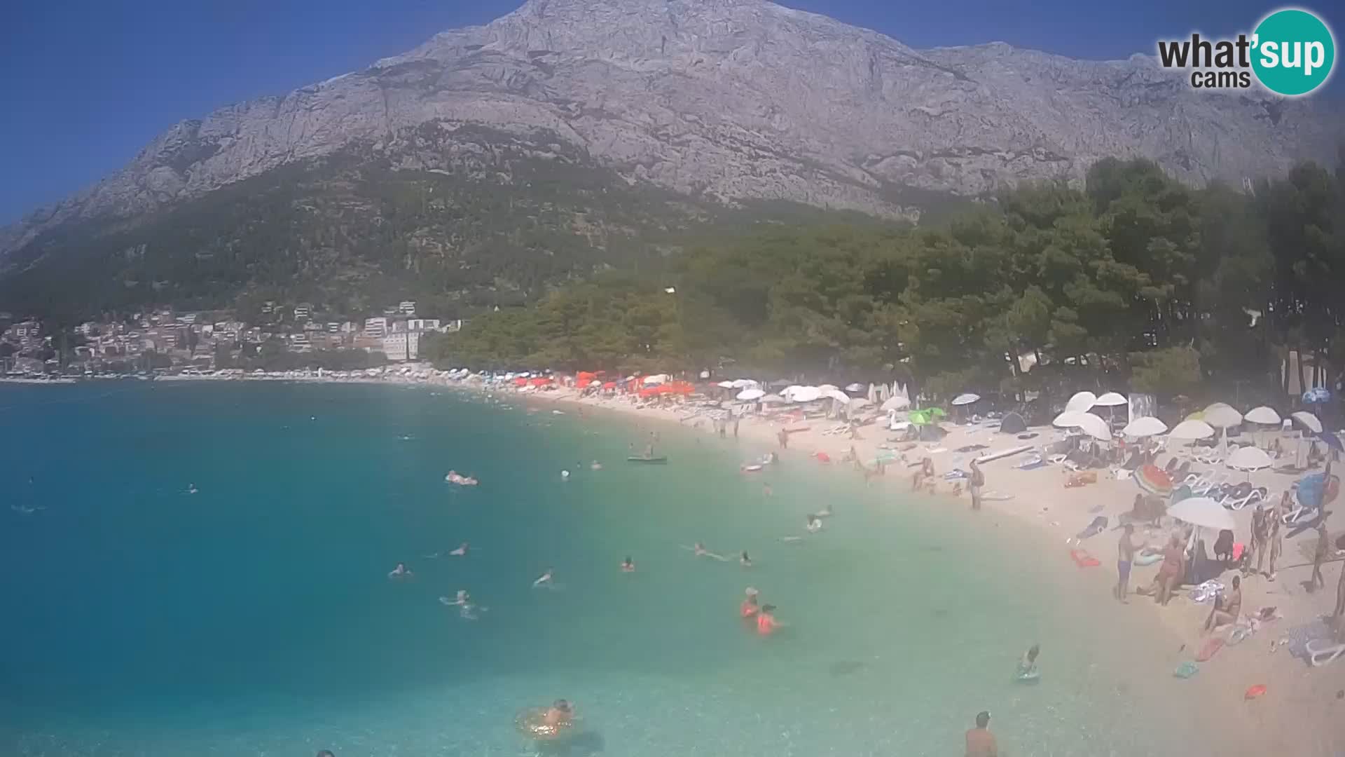 Webcam Baška Voda – Borik, plage Nikolina