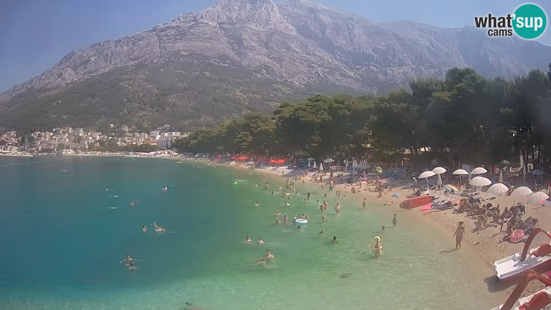 Webcam Baška Voda – Borik, plage Nikolina