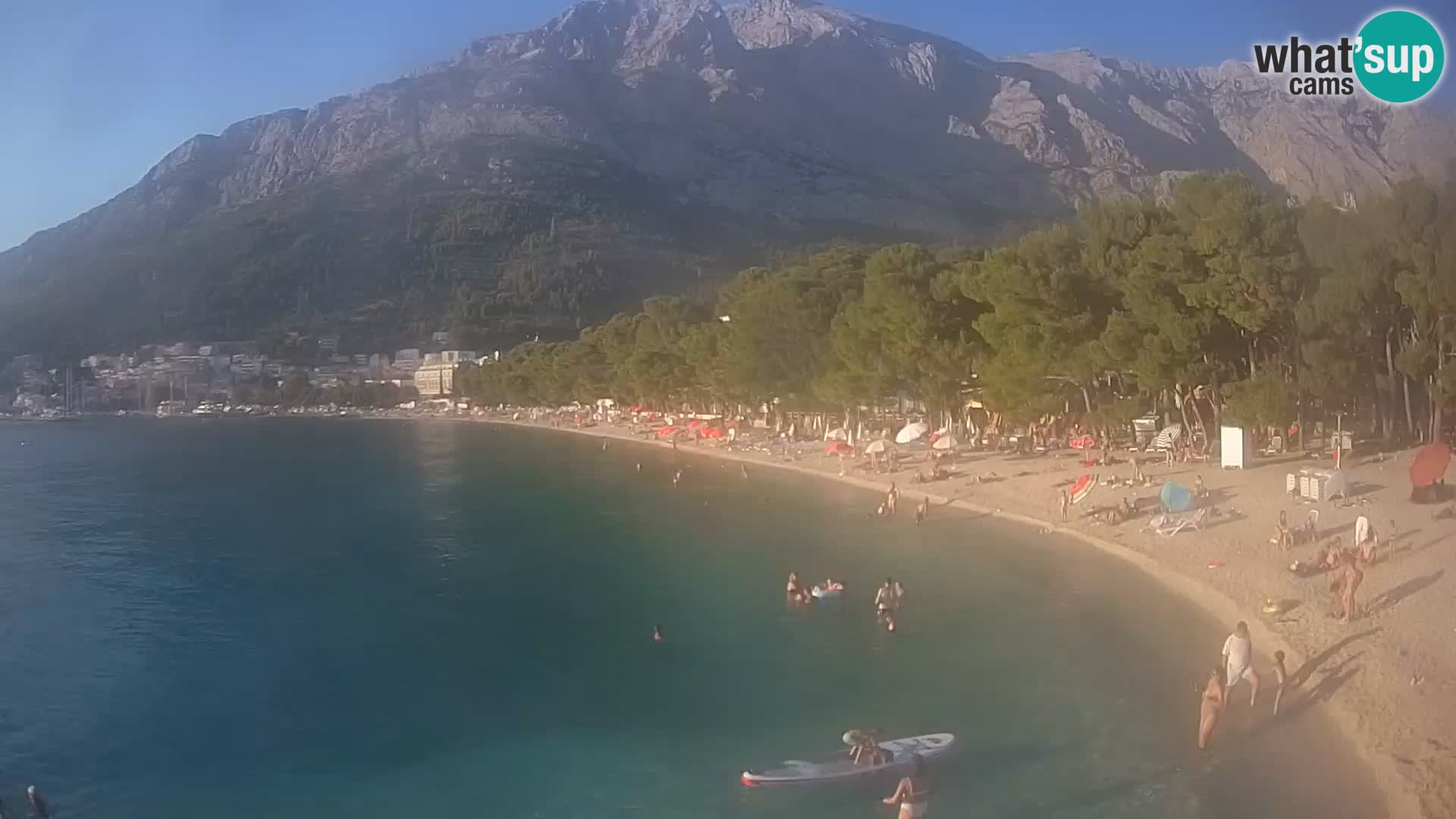 Webcam Live – Baška Voda – Borik, spiaggia Nikolina