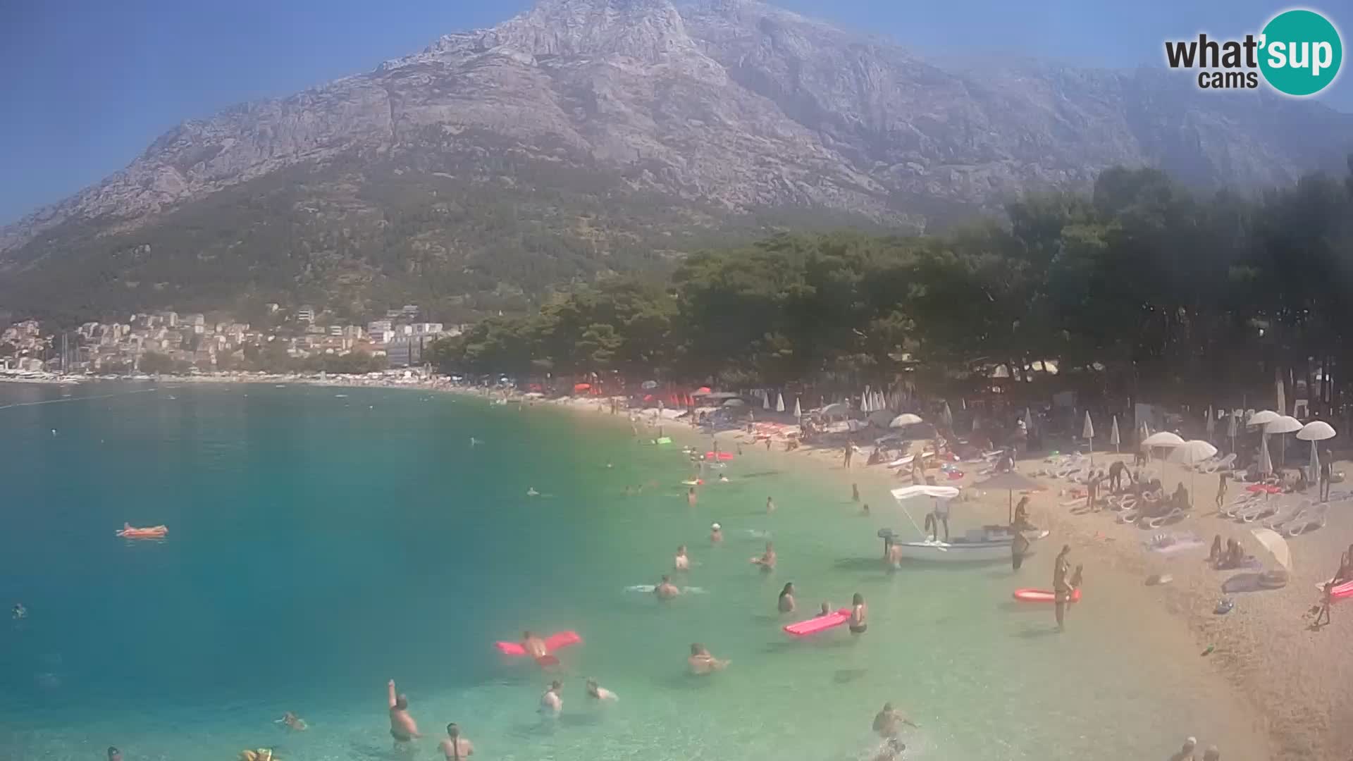 Webcam Basca Voda –  Borik, playa Nikolina
