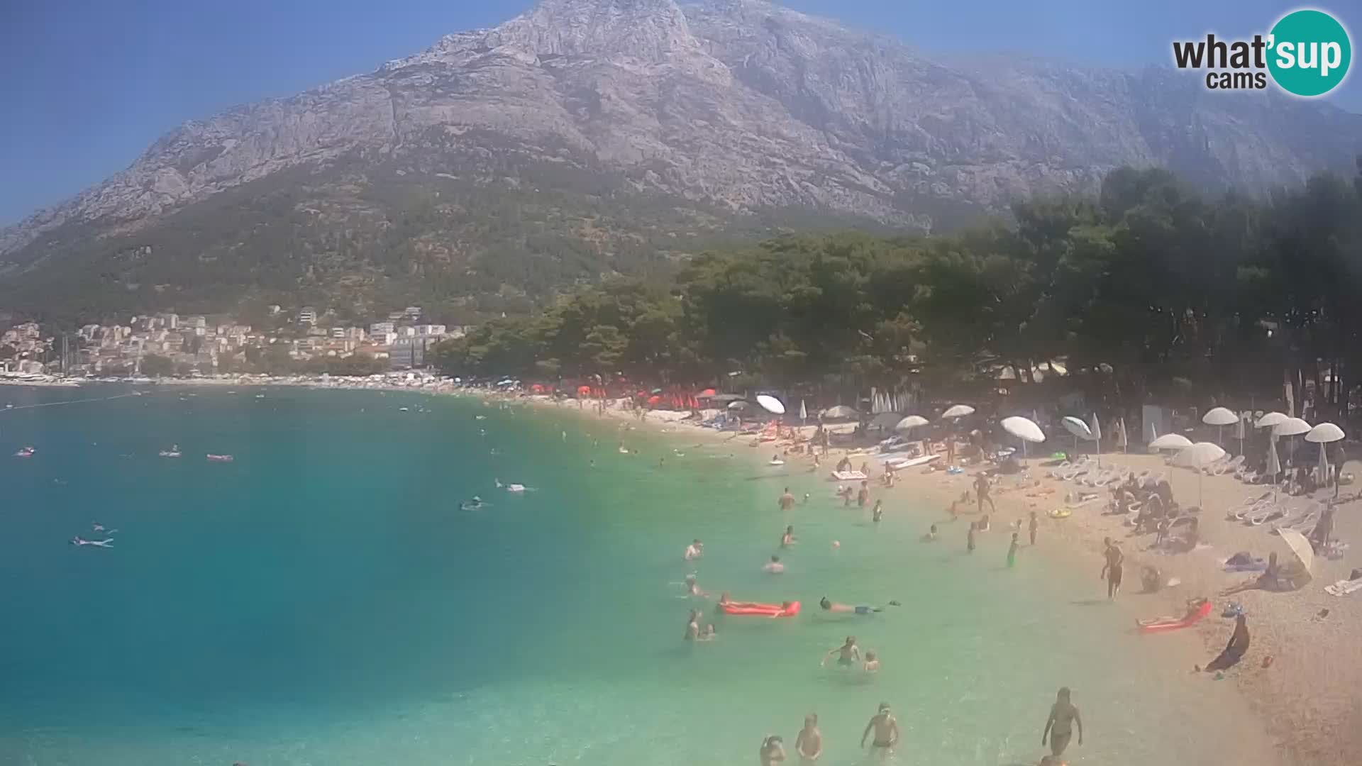 Webcam Basca Voda –  Borik, playa Nikolina
