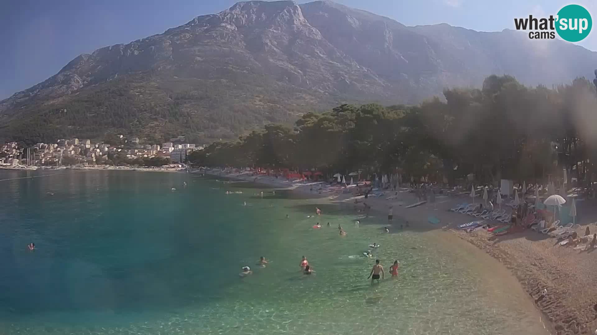 Webcam Live – Baška Voda – Borik, spiaggia Nikolina