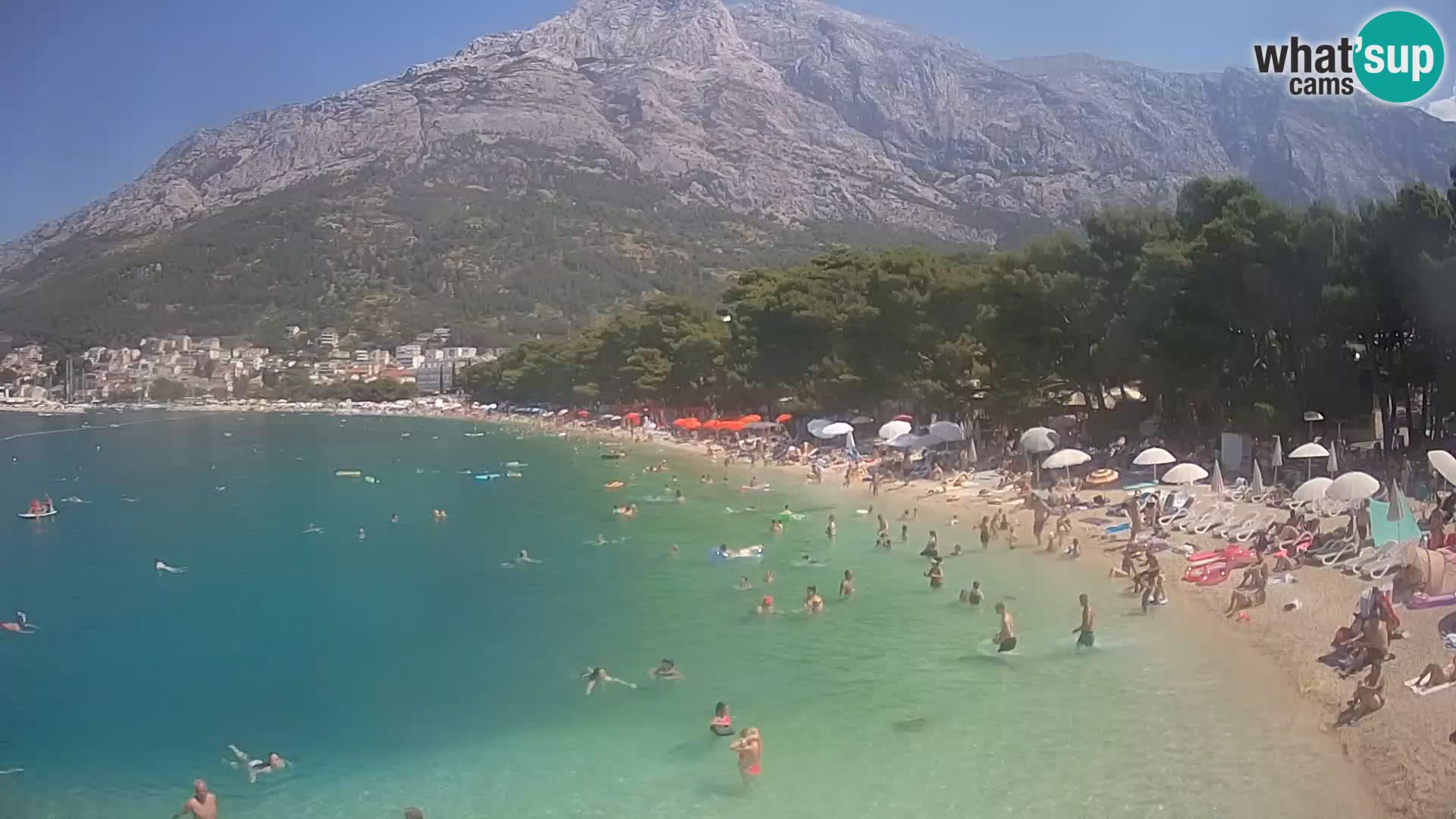Webcam Basca Voda –  Borik, playa Nikolina