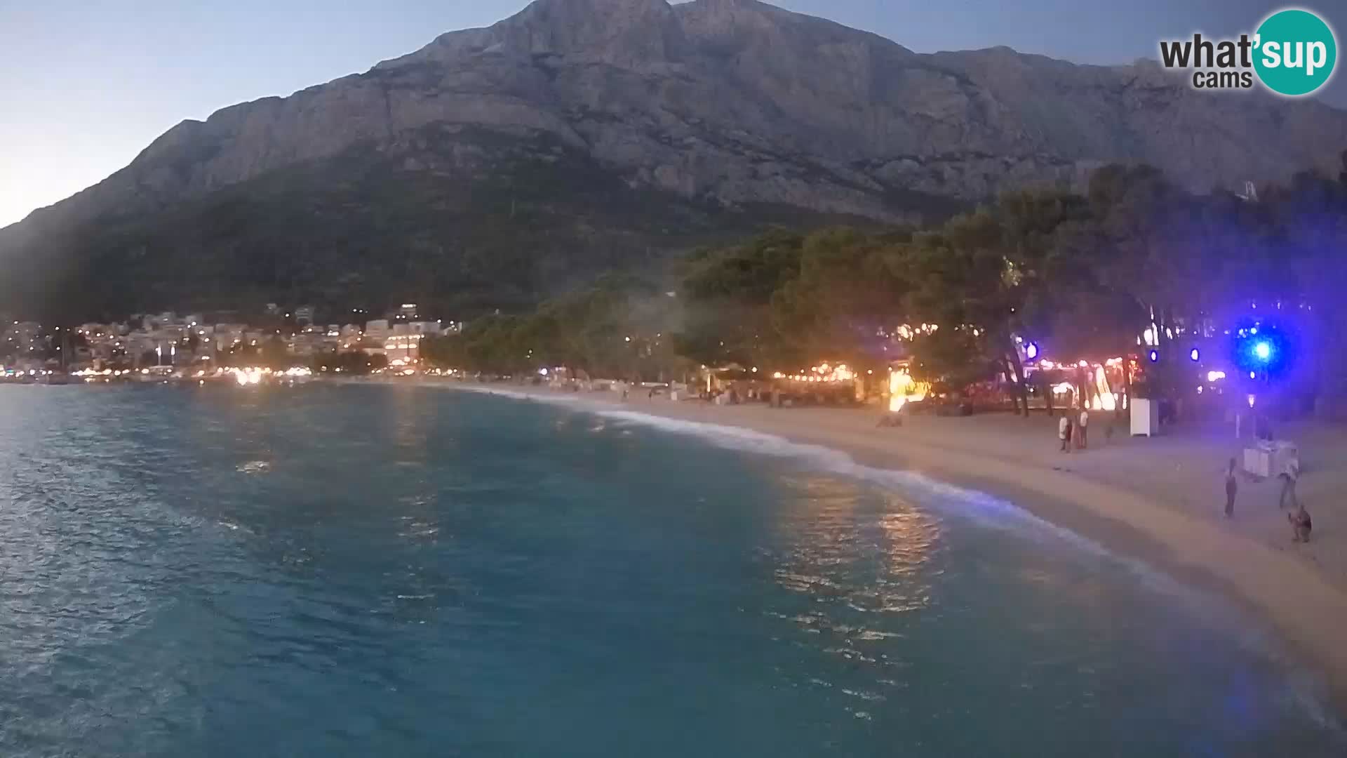 Spletna kamera – Baška Voda – Borik, pogled na plažo Nikolina