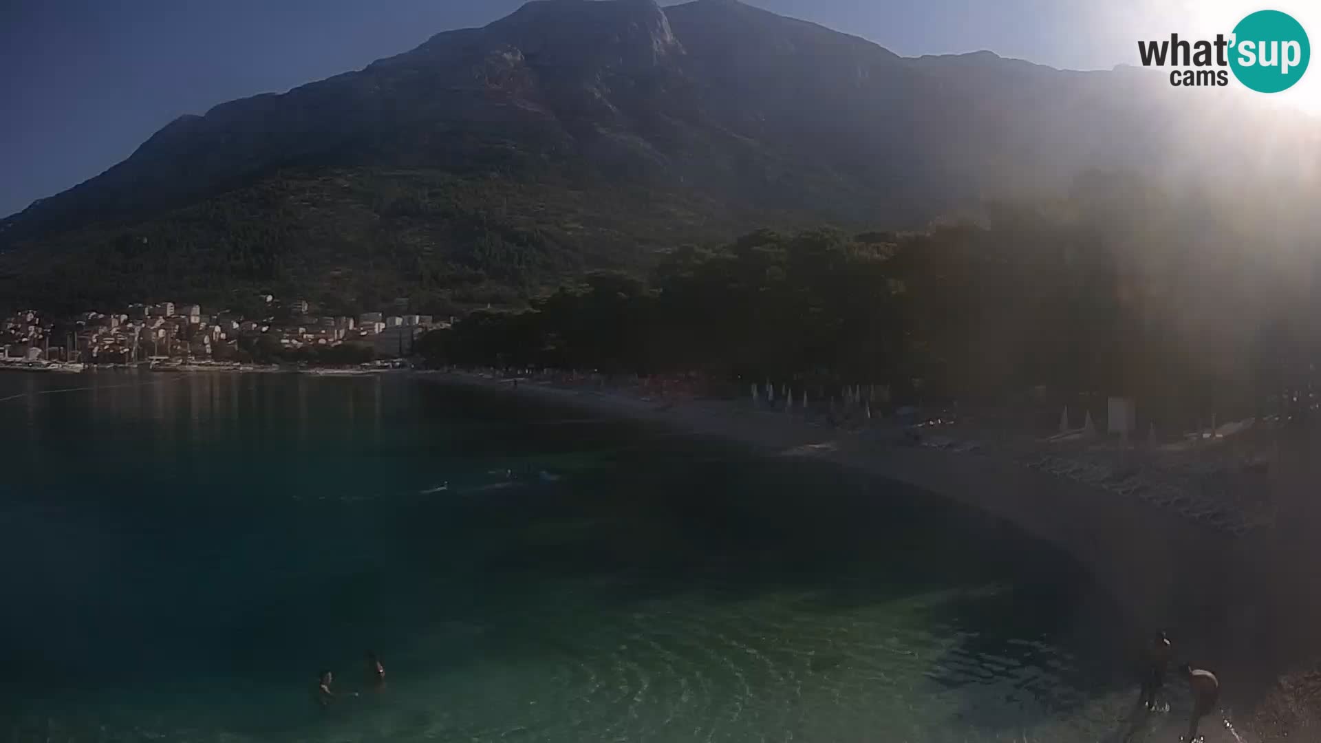 Webcam Live – Baška Voda – Borik, spiaggia Nikolina