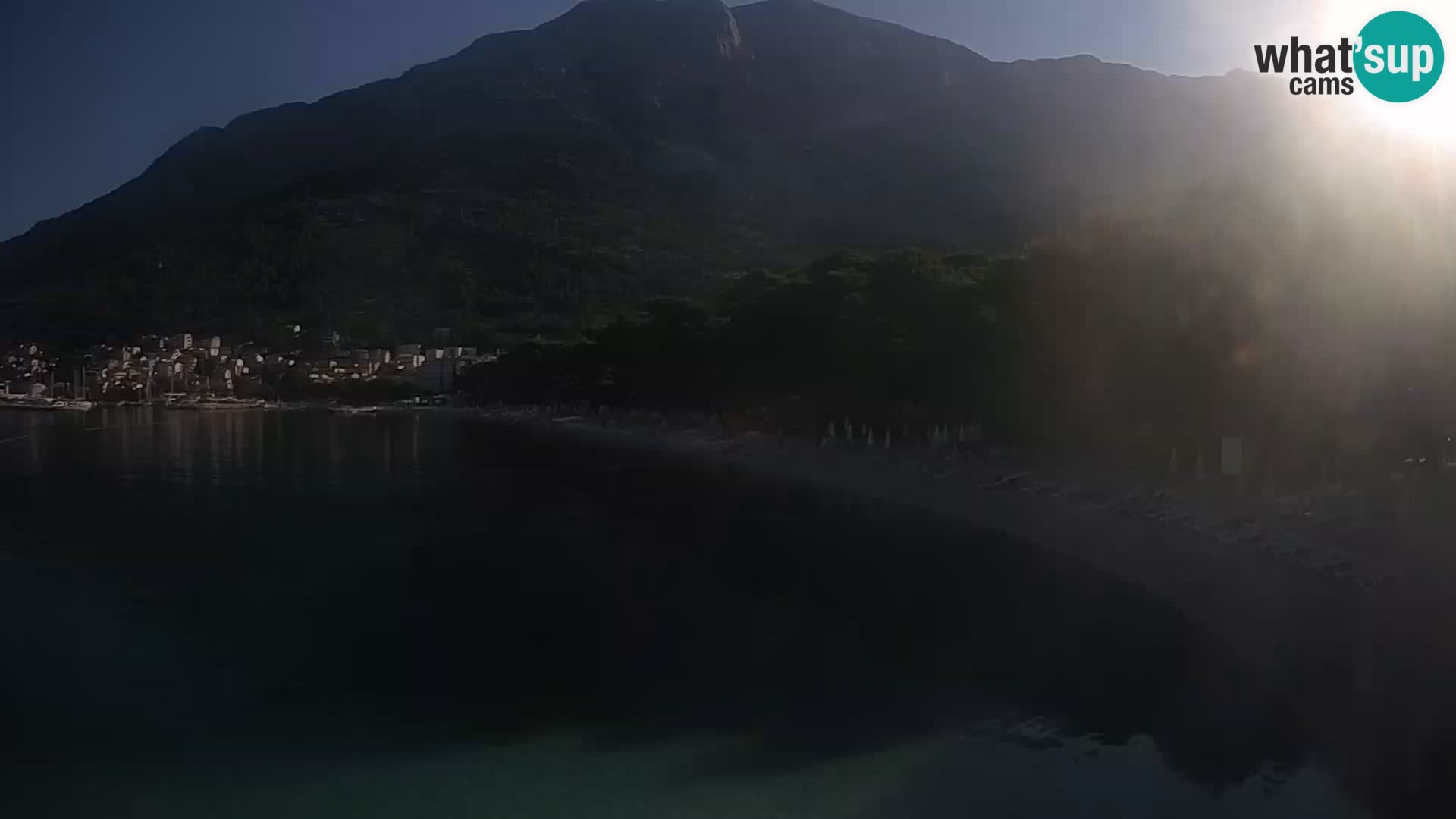 Web kamera – Baška Voda – Borik, pogled na plažu Nikolina