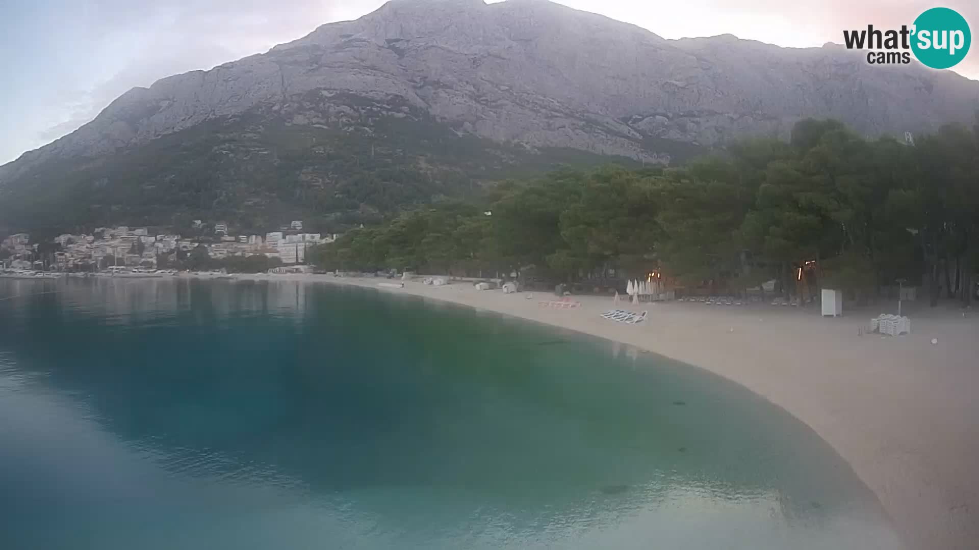 Webcam Live – Baška Voda – Borik, spiaggia Nikolina