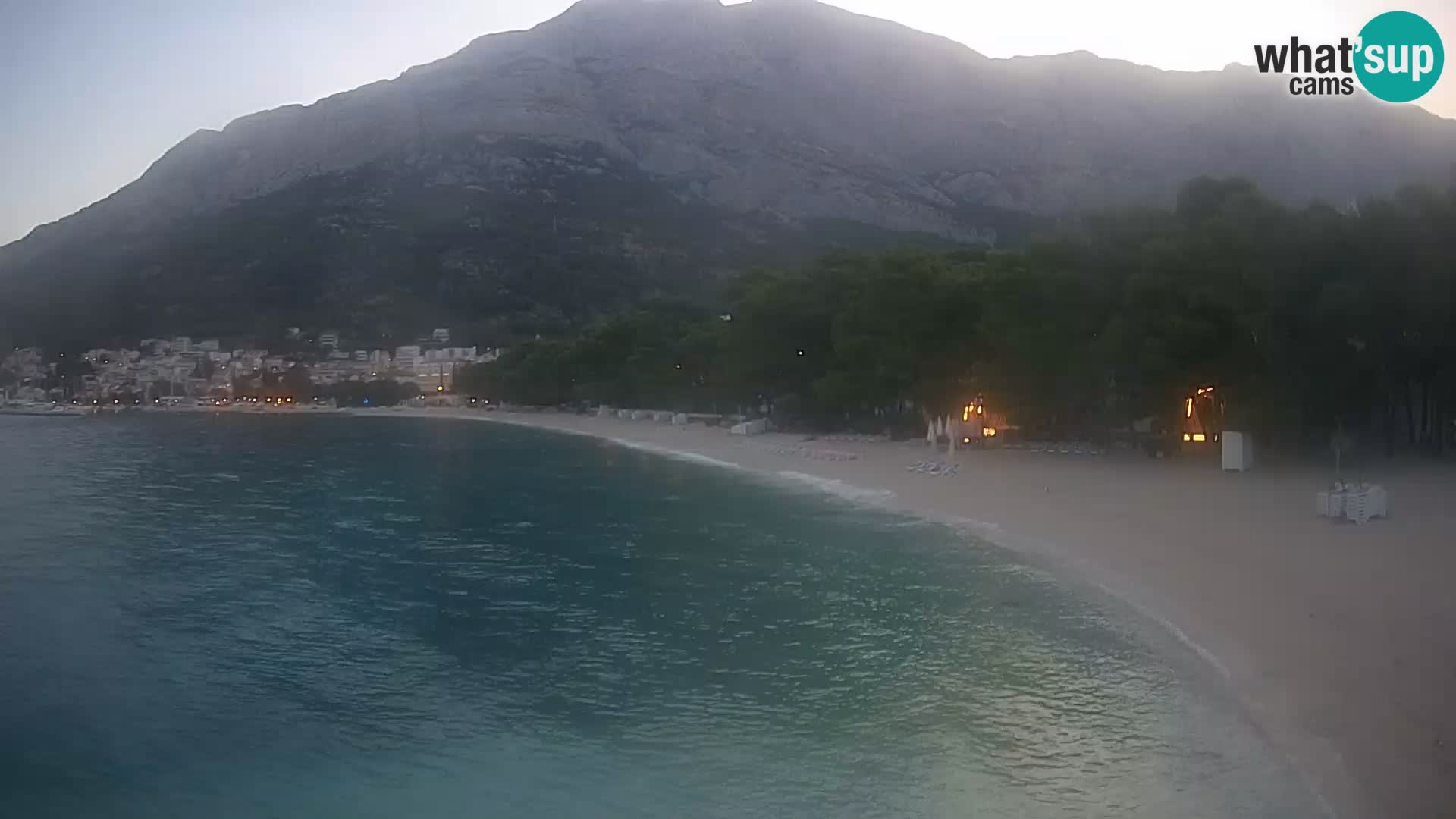 Webcam Live – Baška Voda – Borik, spiaggia Nikolina