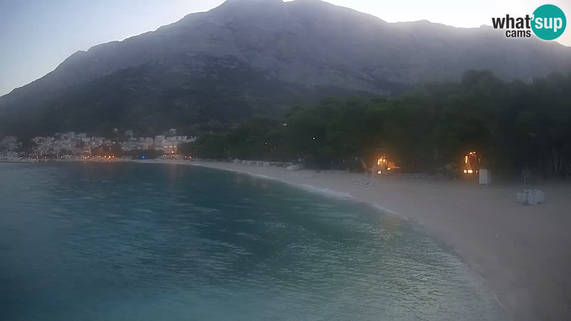 Webcam Live – Baška Voda – Borik, spiaggia Nikolina