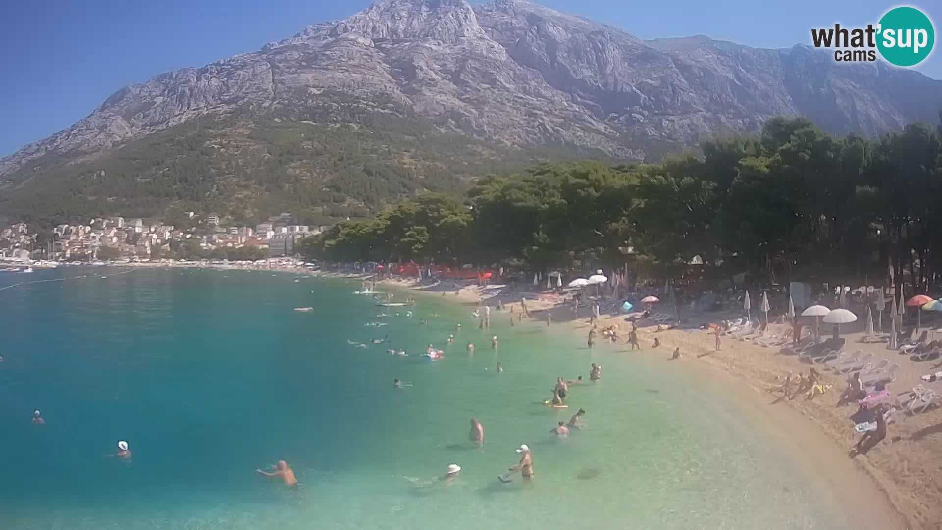 Webcam Baška Voda – Borik, plage Nikolina