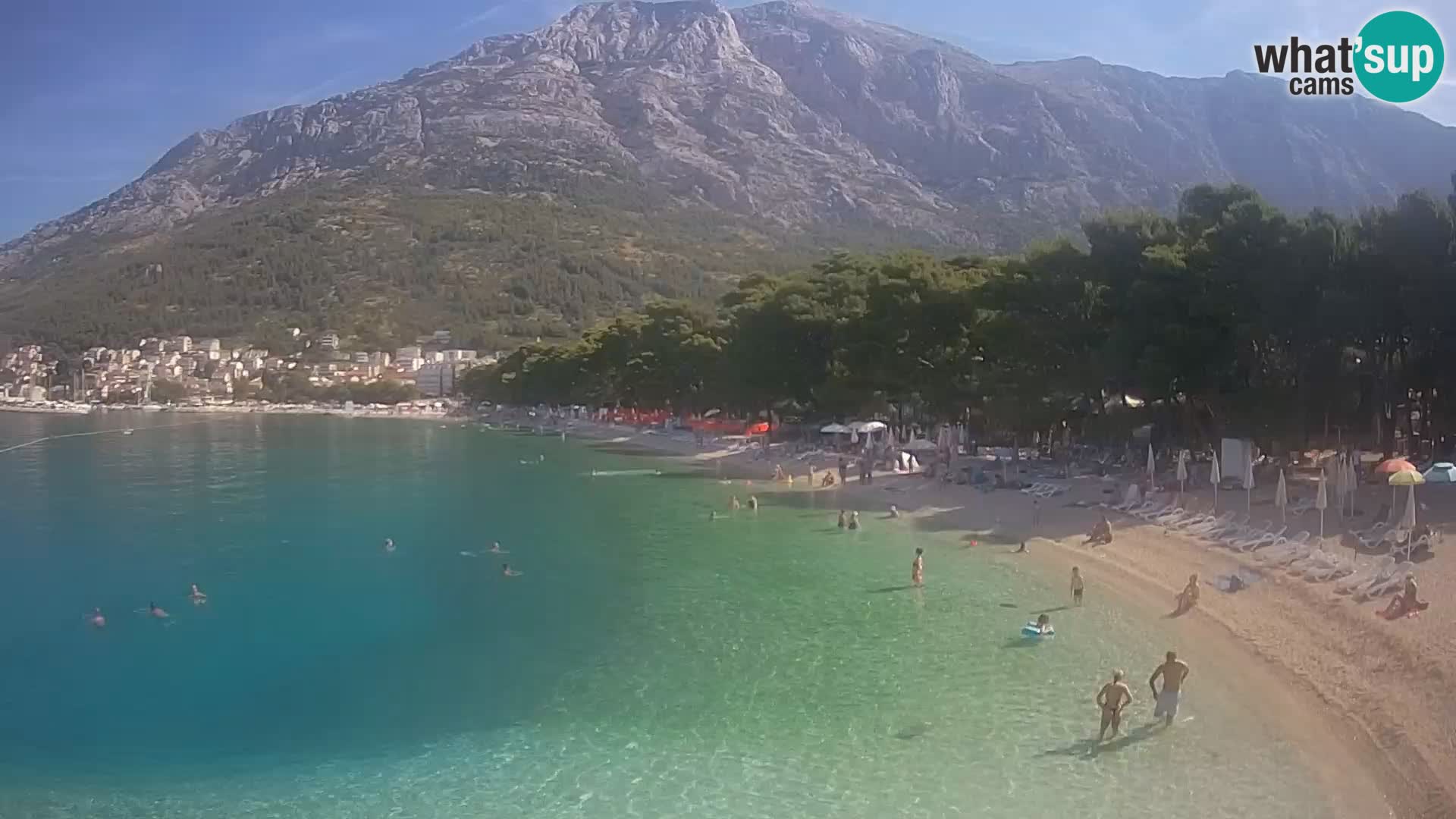 Webcam Live – Baška Voda – Borik, spiaggia Nikolina