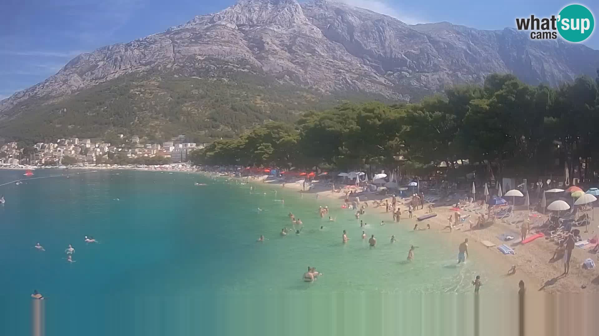 Webcam Live – Baška Voda – Borik, spiaggia Nikolina