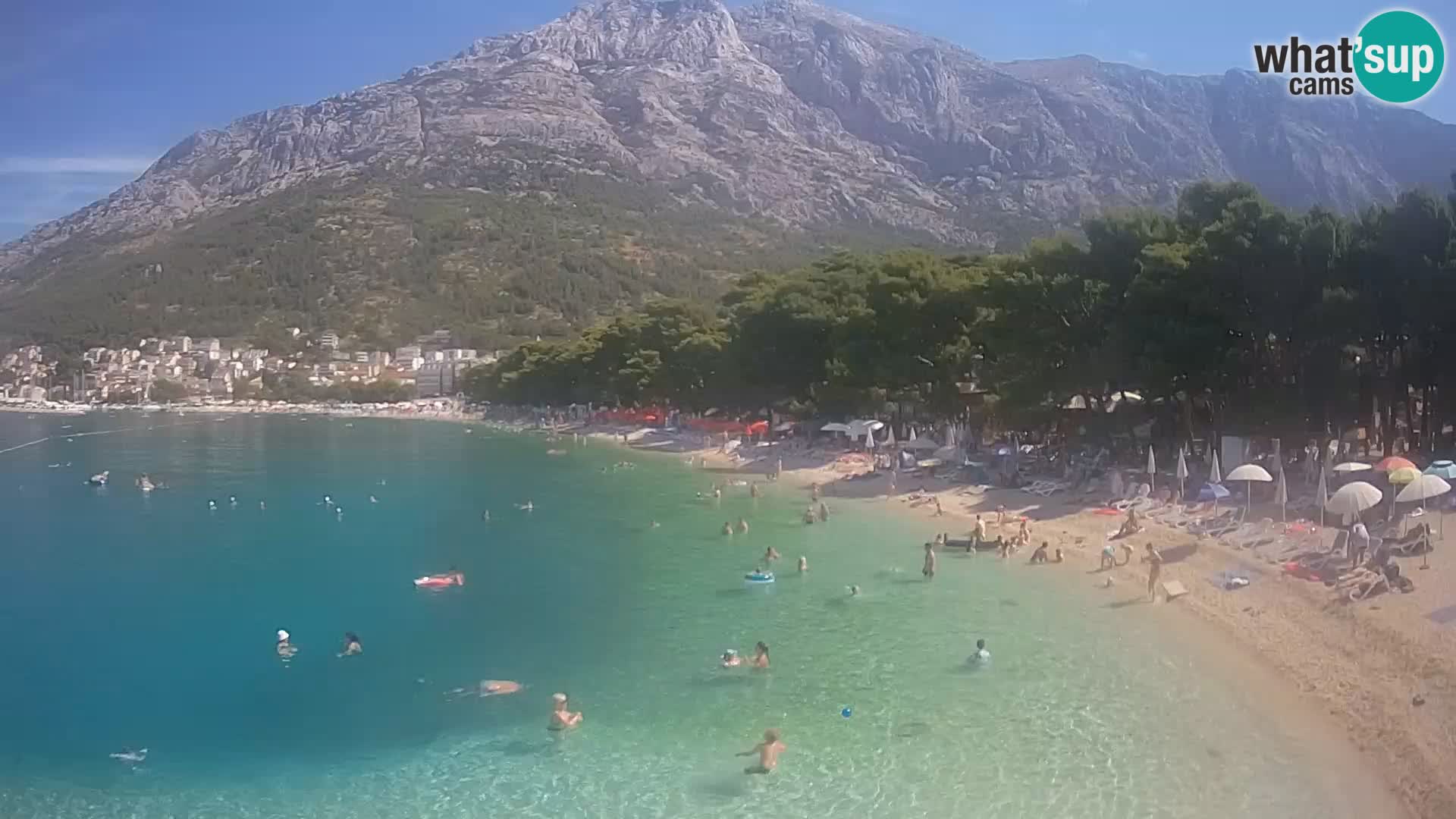 Webcam Baška Voda – Borik, plage Nikolina
