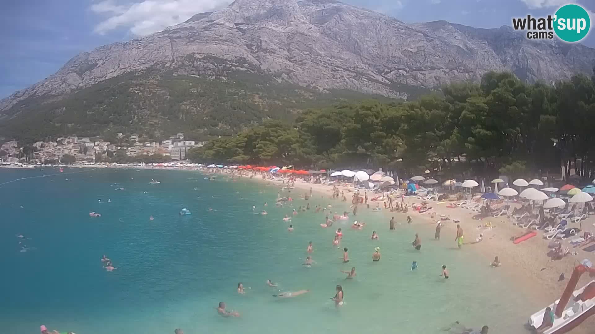 Webcam Basca Voda –  Borik, playa Nikolina