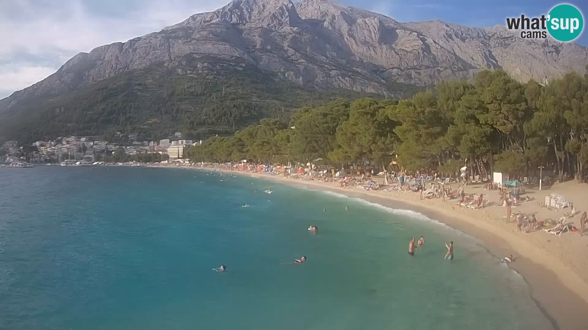 Webcam Live – Baška Voda – Borik, spiaggia Nikolina