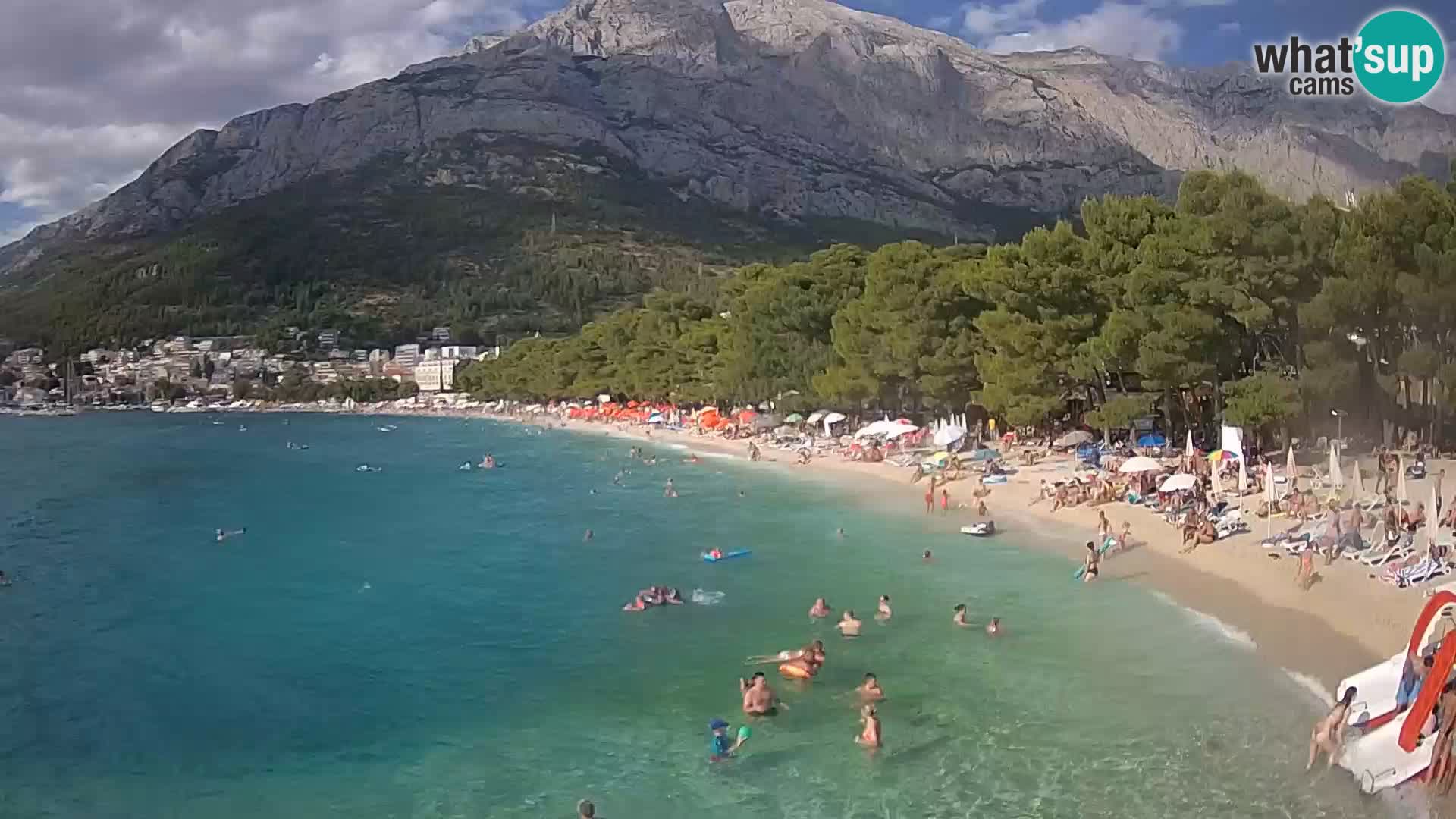 Webcam Basca Voda –  Borik, playa Nikolina