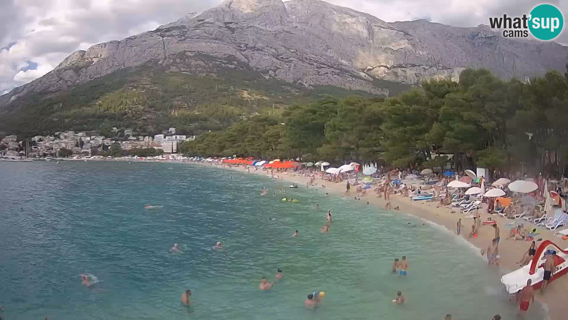 Webcam Basca Voda –  Borik, playa Nikolina