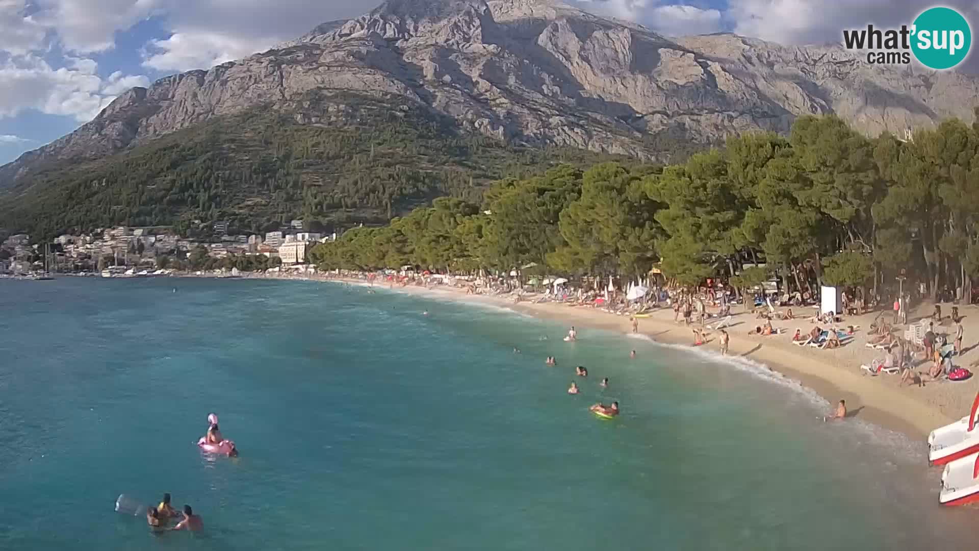 Webcam Live – Baška Voda – Borik, spiaggia Nikolina
