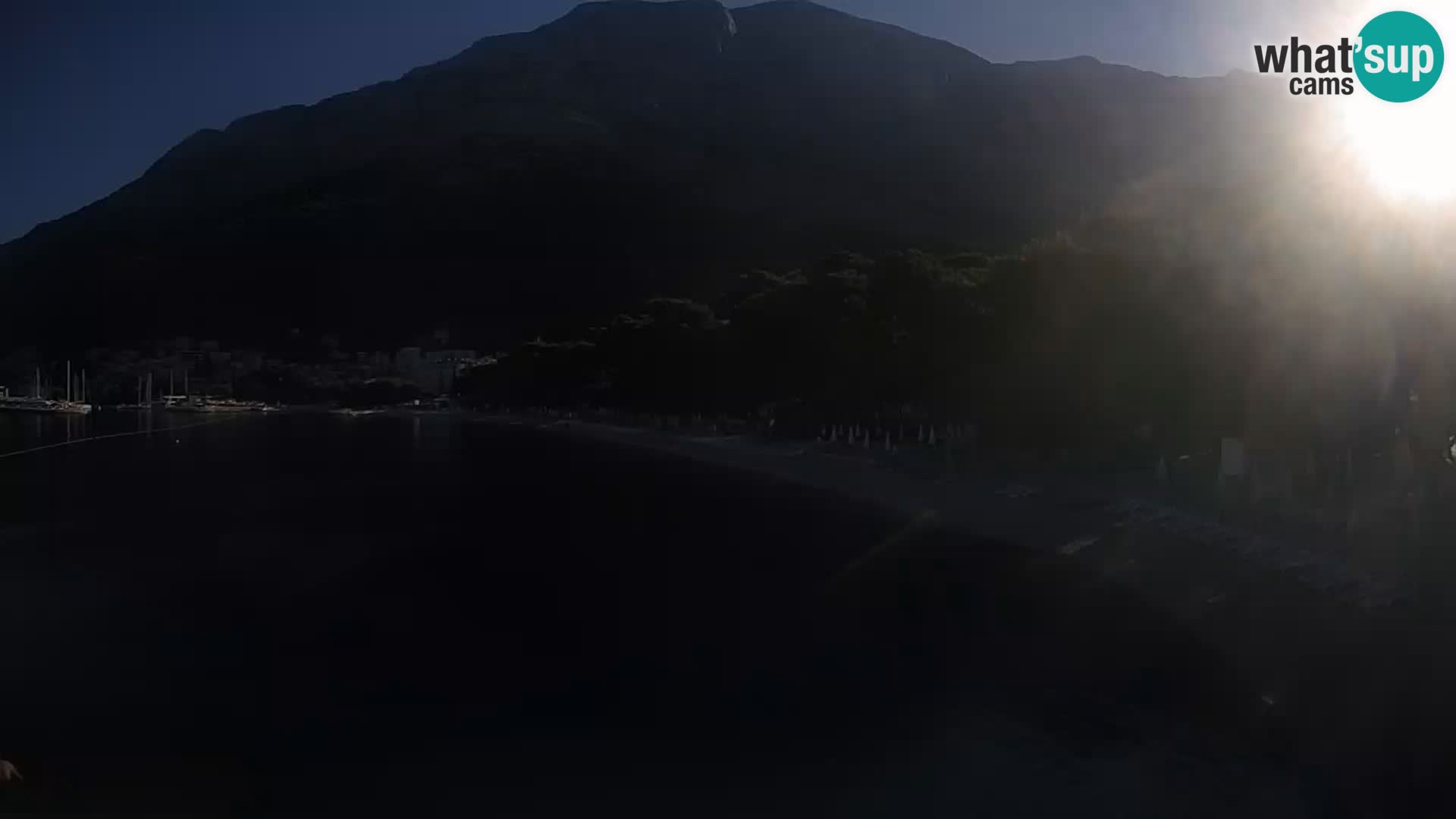 Spletna kamera – Baška Voda – Borik, pogled na plažo Nikolina